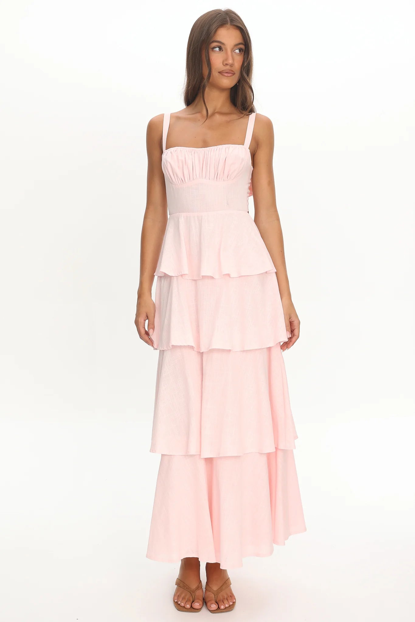 Provence Bloom Tiered Maxi Dress Rosewater
