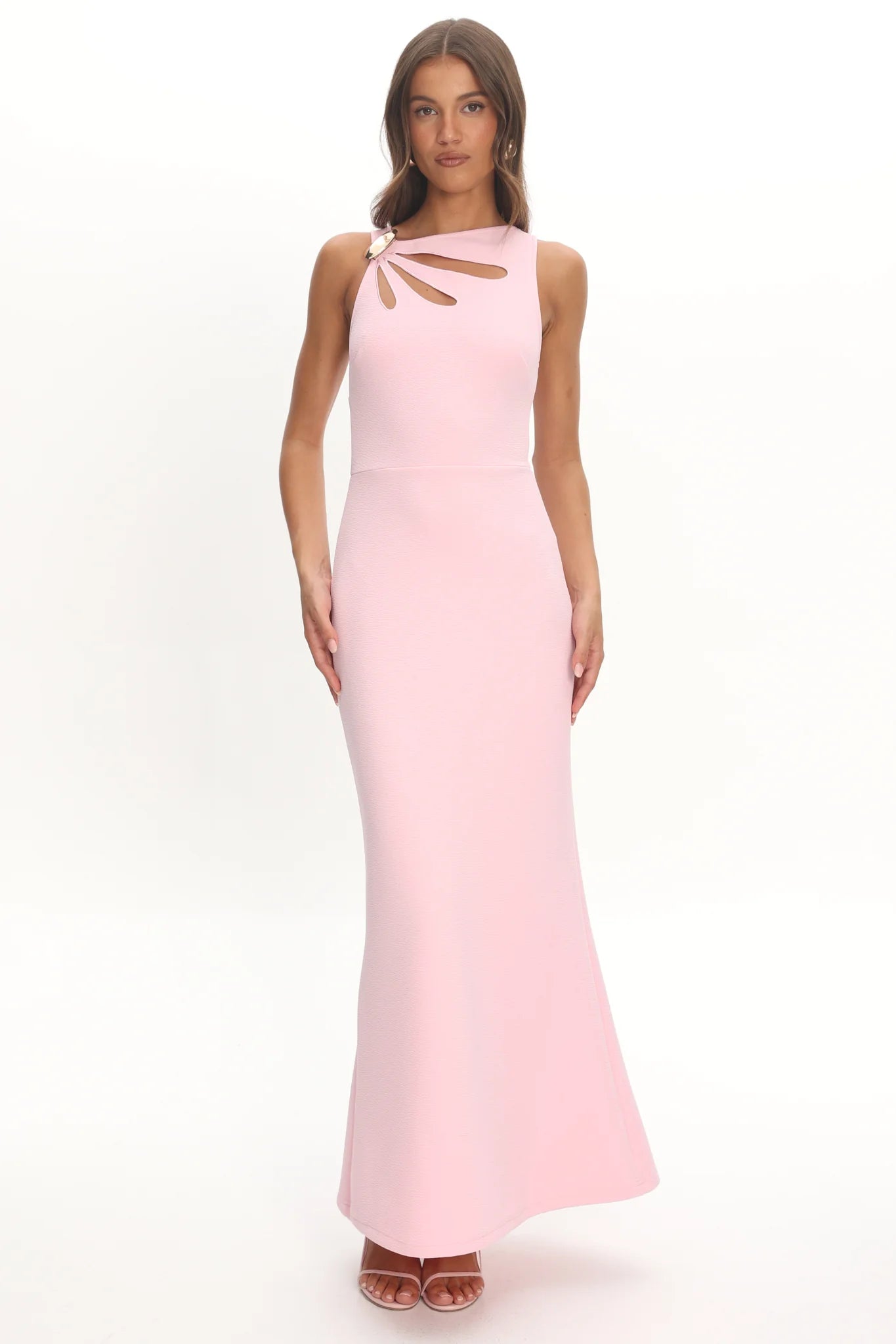 Antwerp Cut-Out Bust Maxi Dress Pink