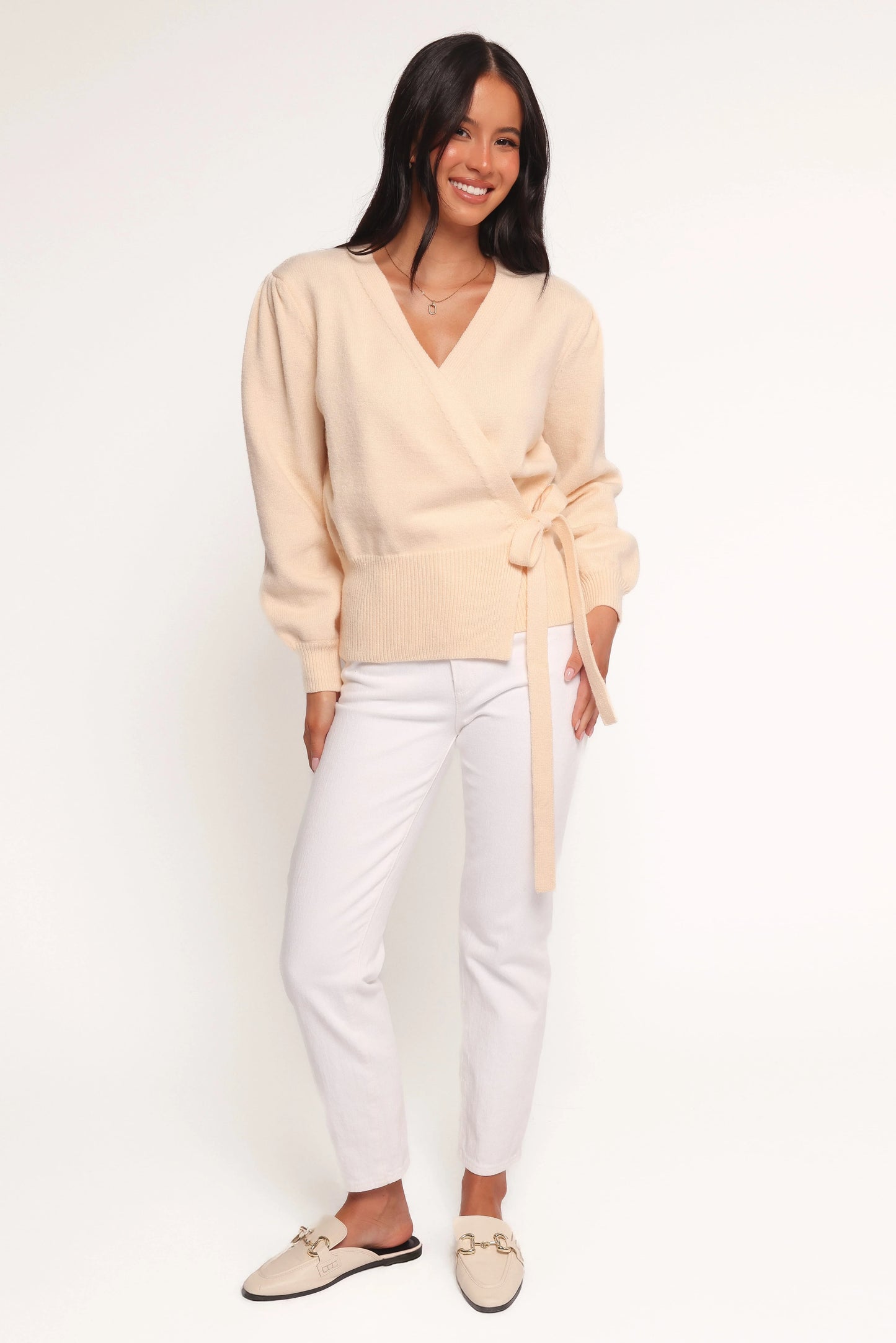 Abbey Ballet Wrap Cardigan - Cream