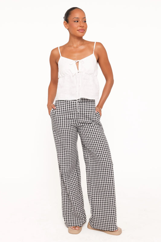 Abbott Pants - Black Gingham
