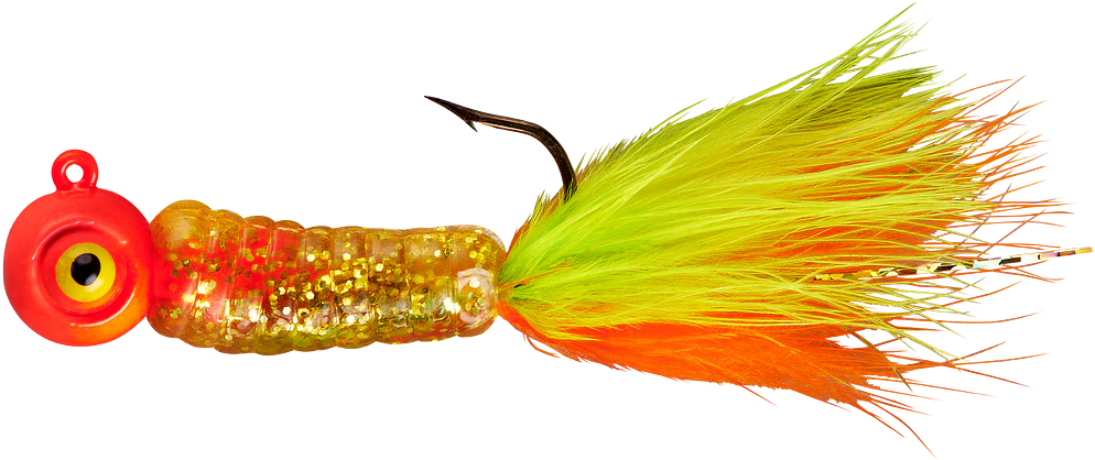 Lindy Fuzz-E-Grub Pre-Rigged Hair Tail Soft Grub 2 pack