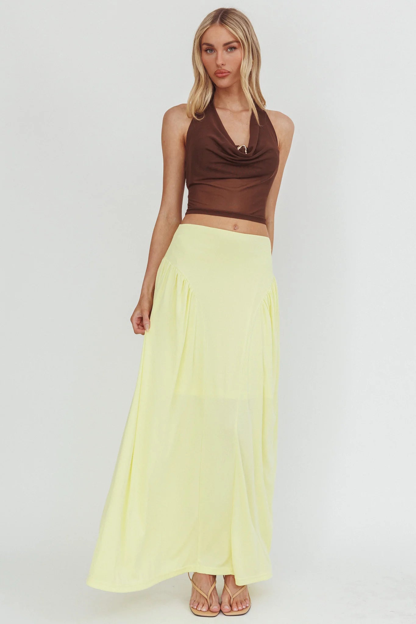 Daysun Gathered Panel Maxi Skirt Butter