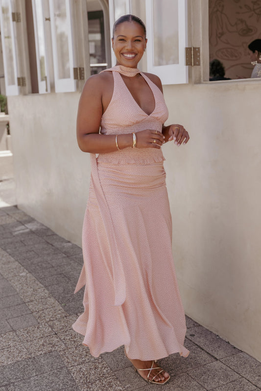 Cinthia Top - Peach Polka Dot
