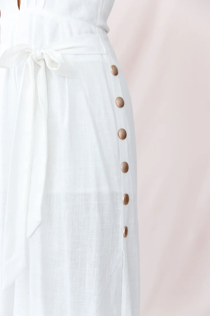 Aruba Wide Leg Halterneck Jumpsuit White