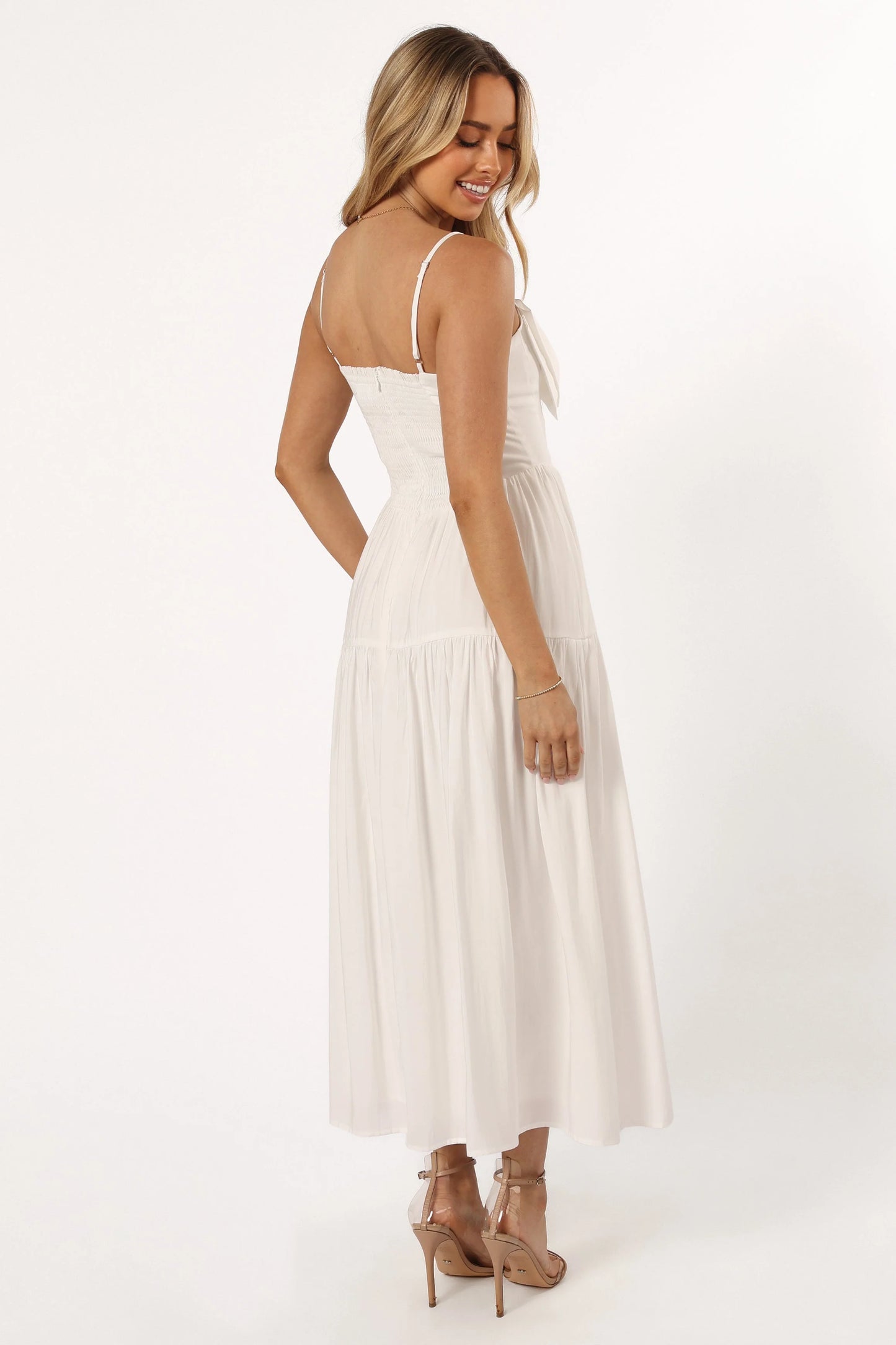 Maeve Midi Bow Dress - Ivory