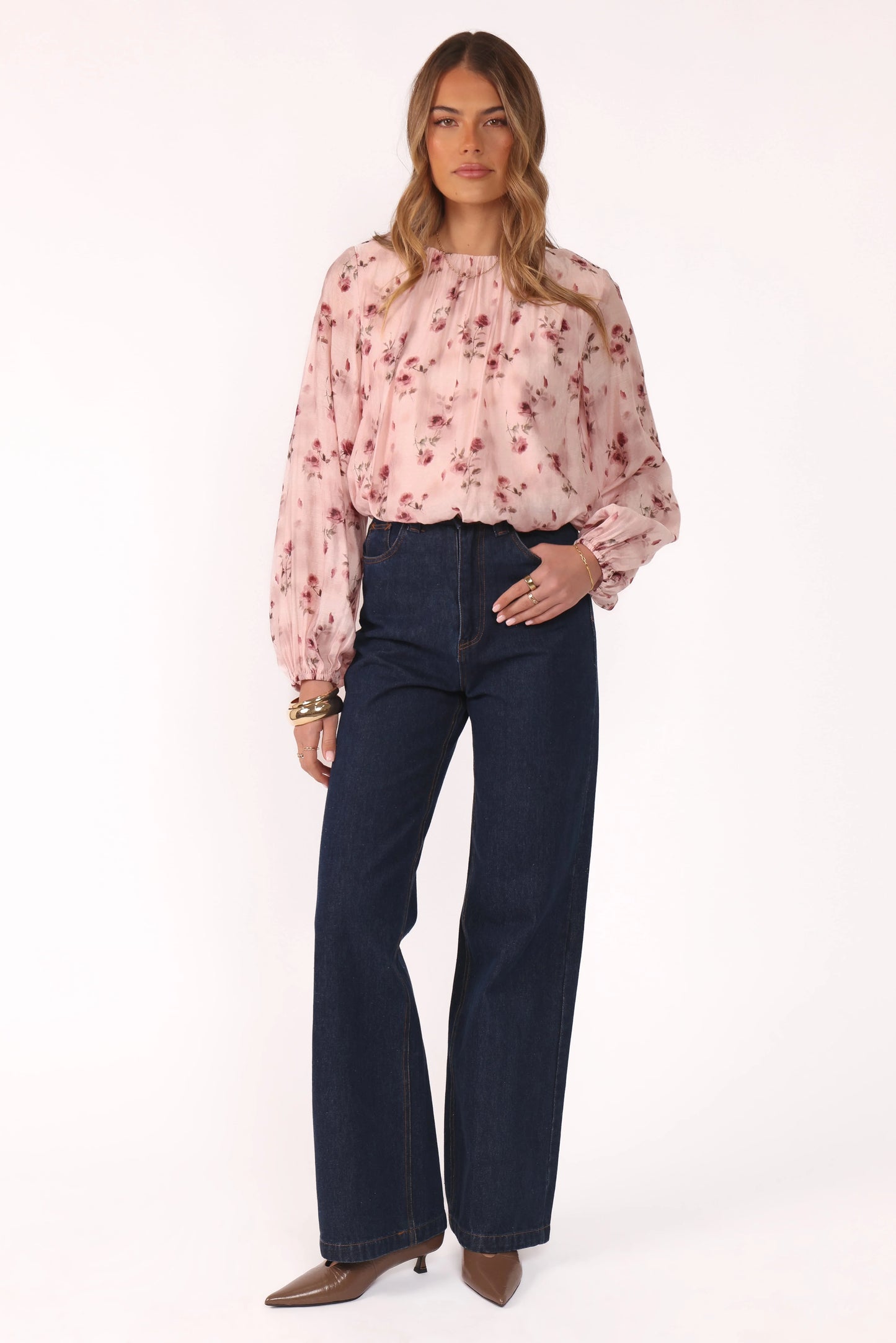 Dallas Long Sleeve Top - Pink Rose
