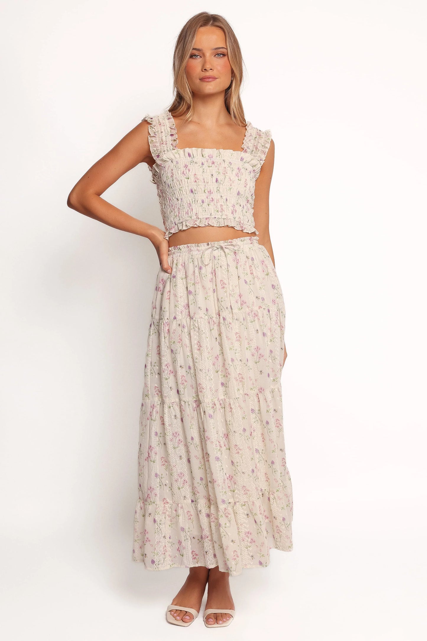 Amberlyn Maxi Skirt - Pink Floral