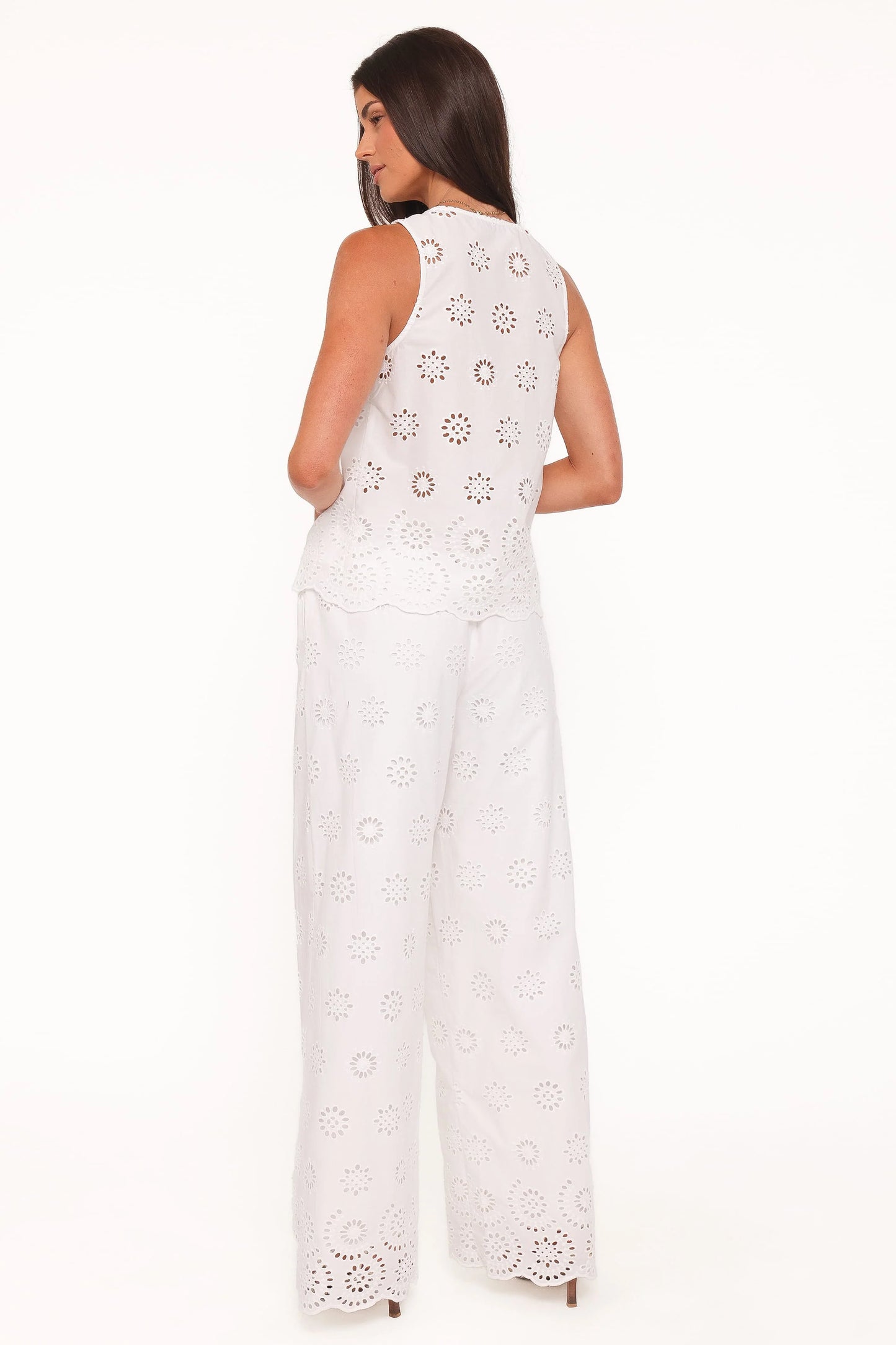 Wren Pant - White Broderie