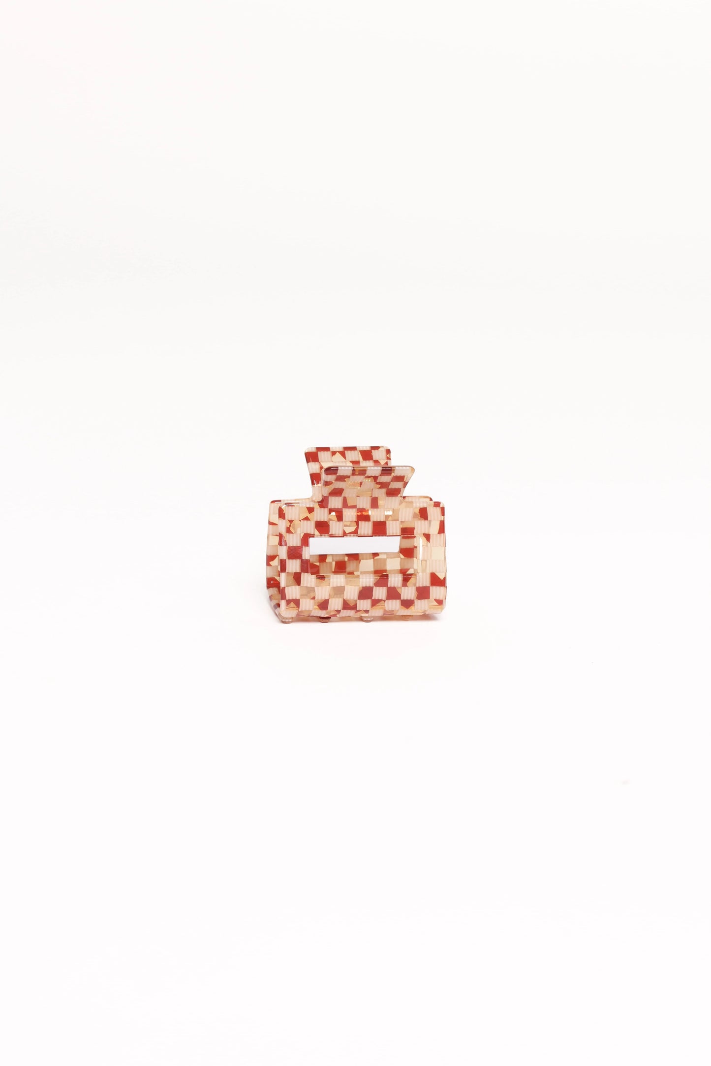 Capri Hair Clip - Tan Check