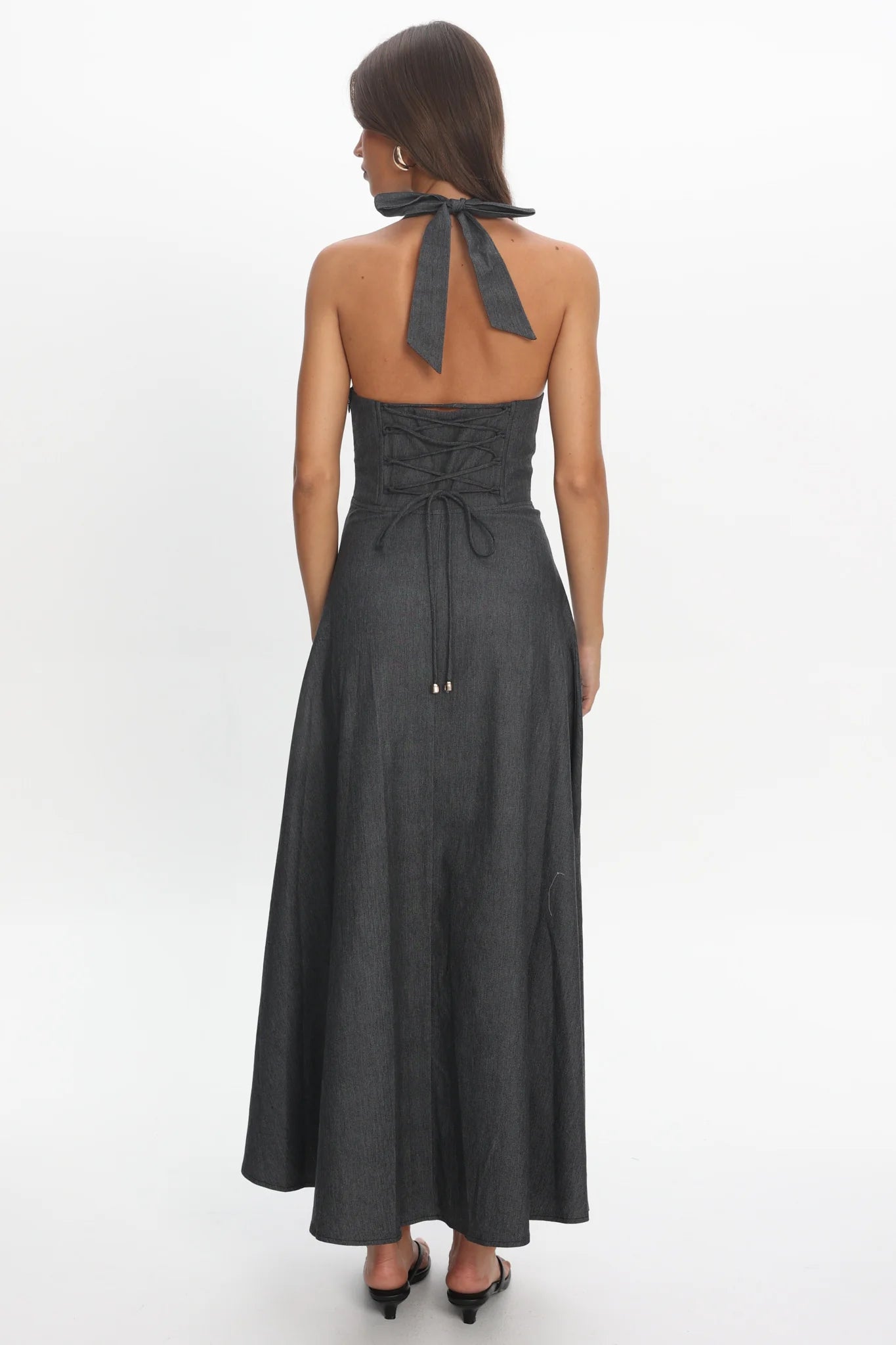 Riga Halterneck Maxi Dress Black