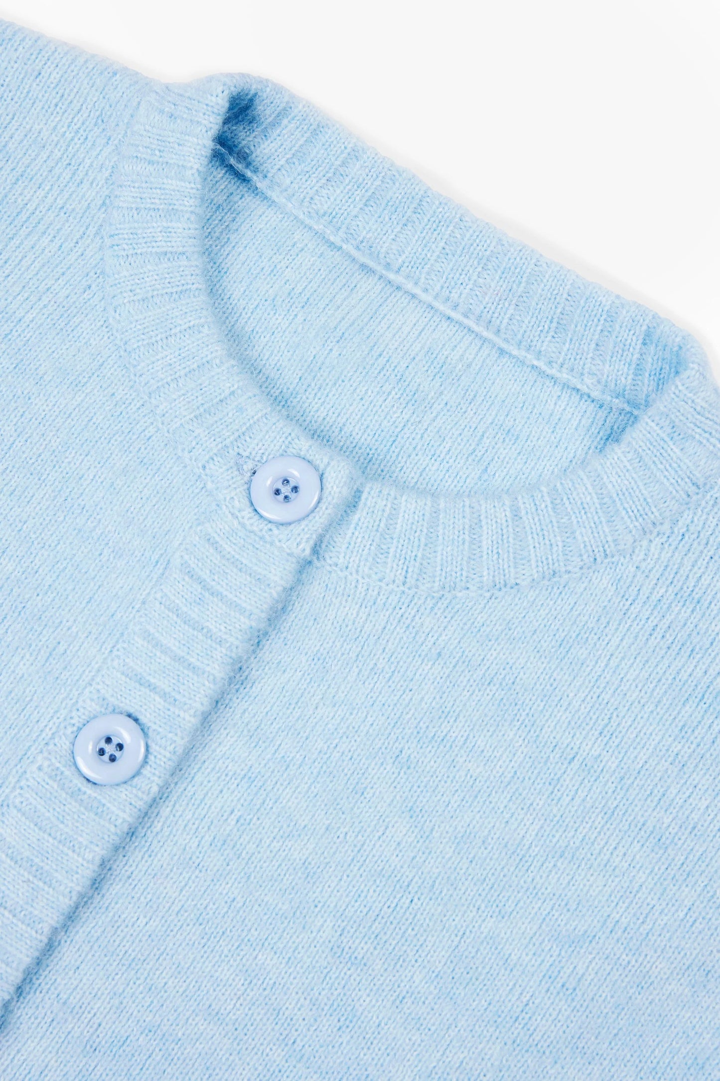 Knit Cropped Cardigan in Powder Blue