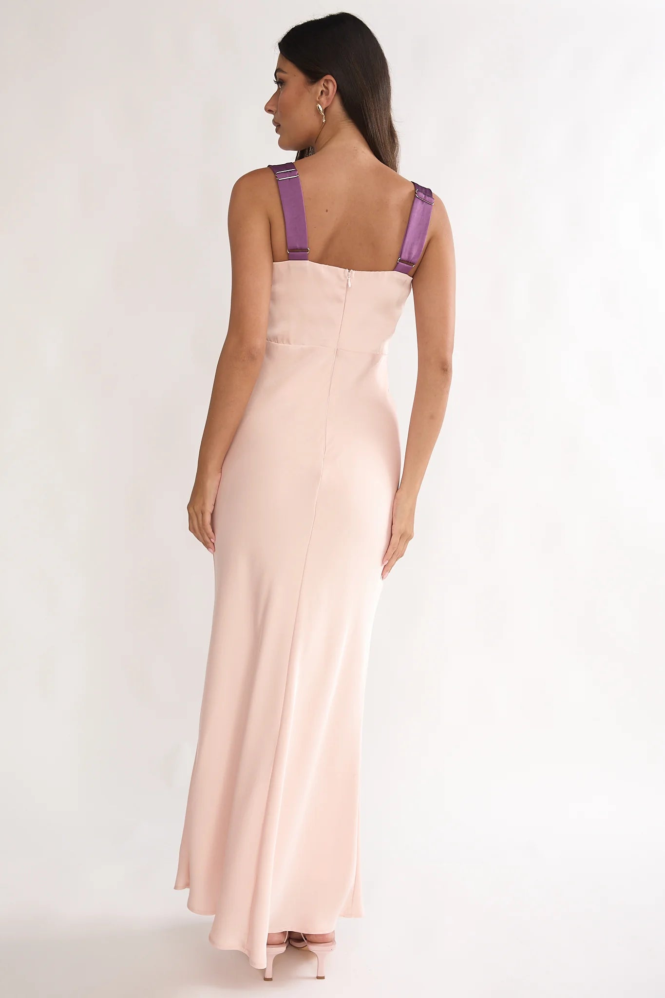 Elowra Bow Bust Maxi Dress Pink