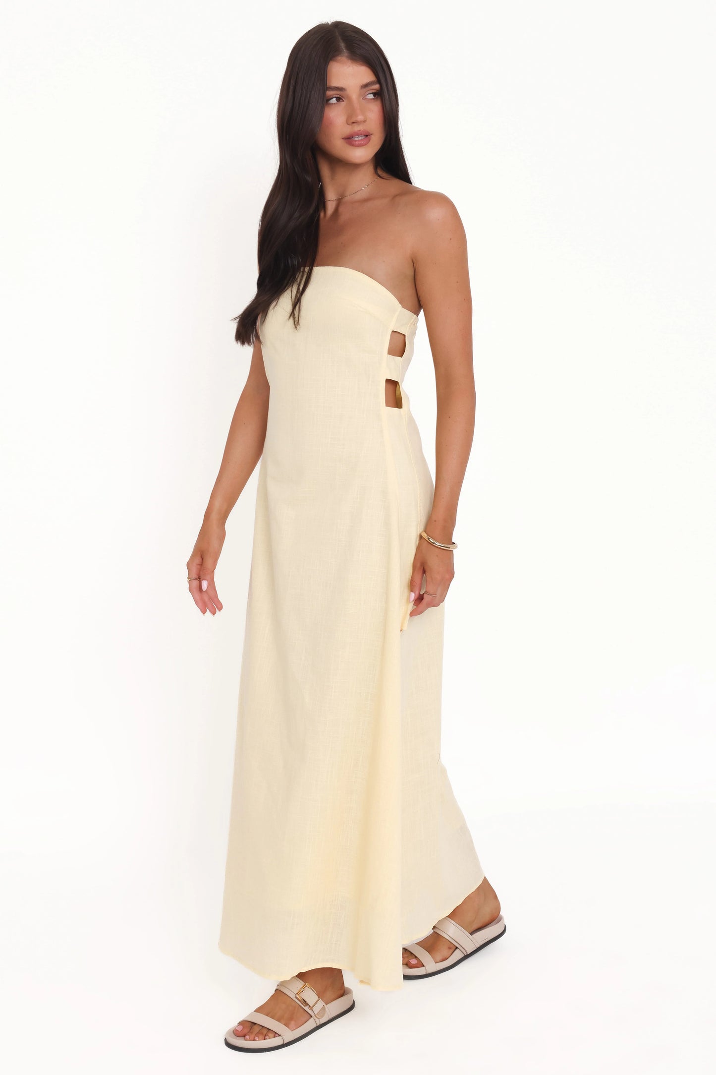 Cyrus Strapless Maxi Dress - Butter Yellow