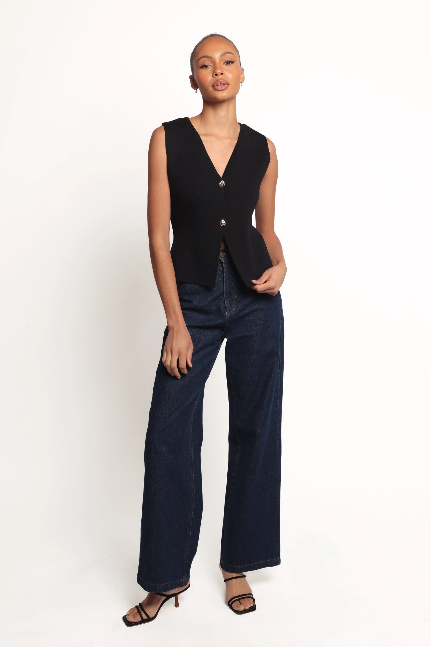 Everlee Knit Vest Top - Black