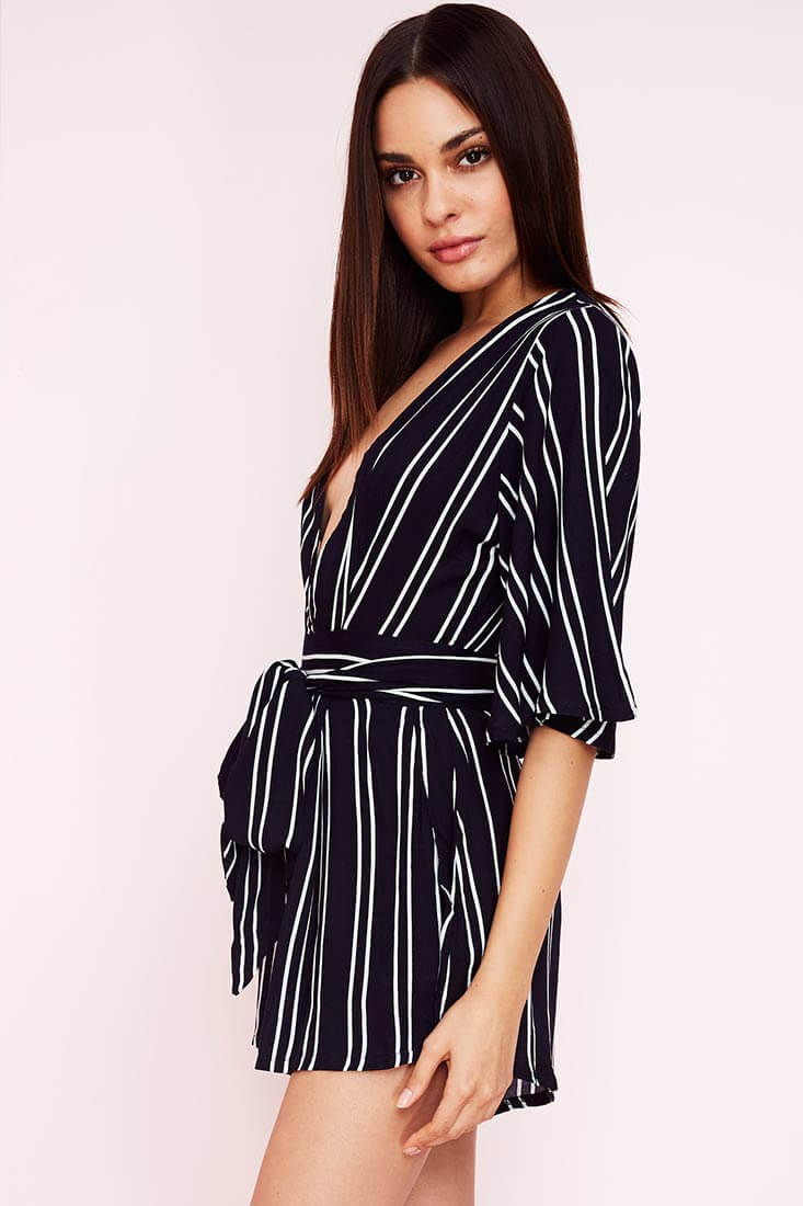 Gisele Casual cutout Romper Navy