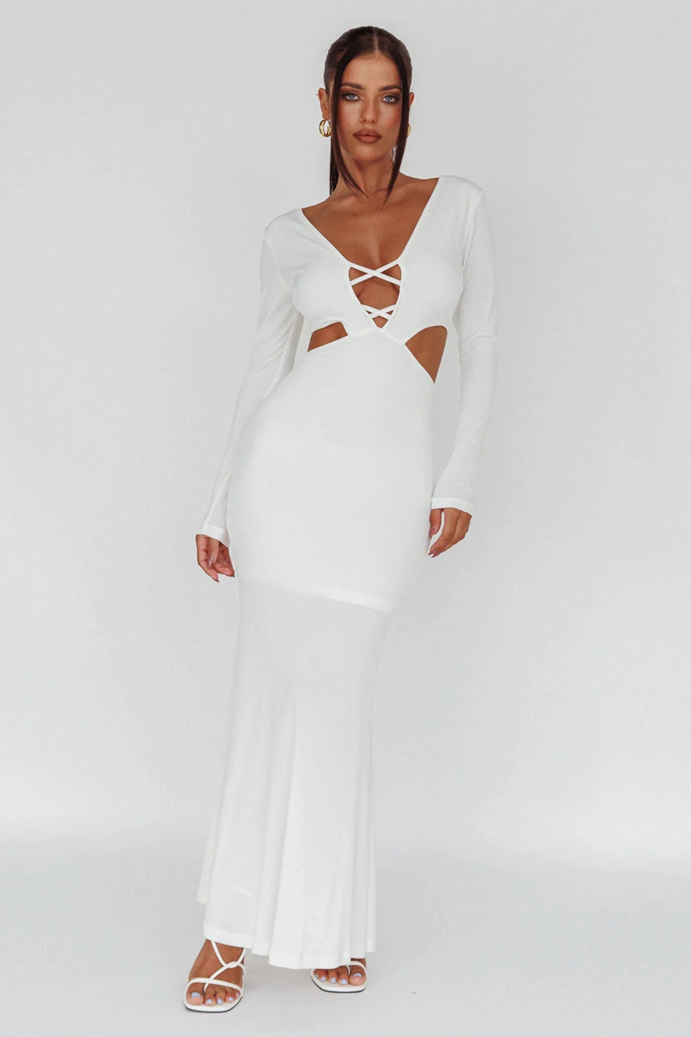 Dress Codes Cut-Out Maxi Dress White