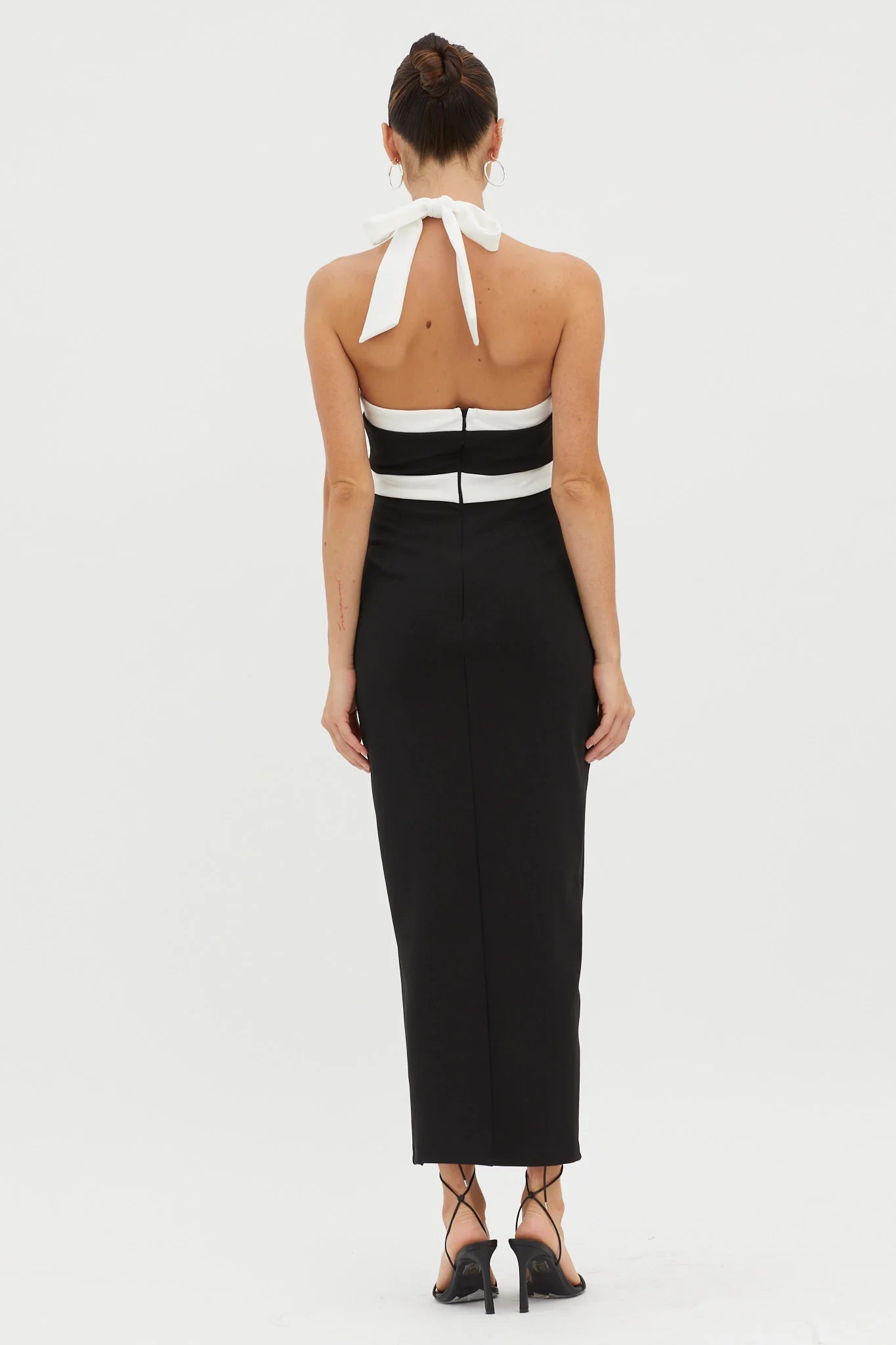 Canary Islands Halterneck Midi Dress Black