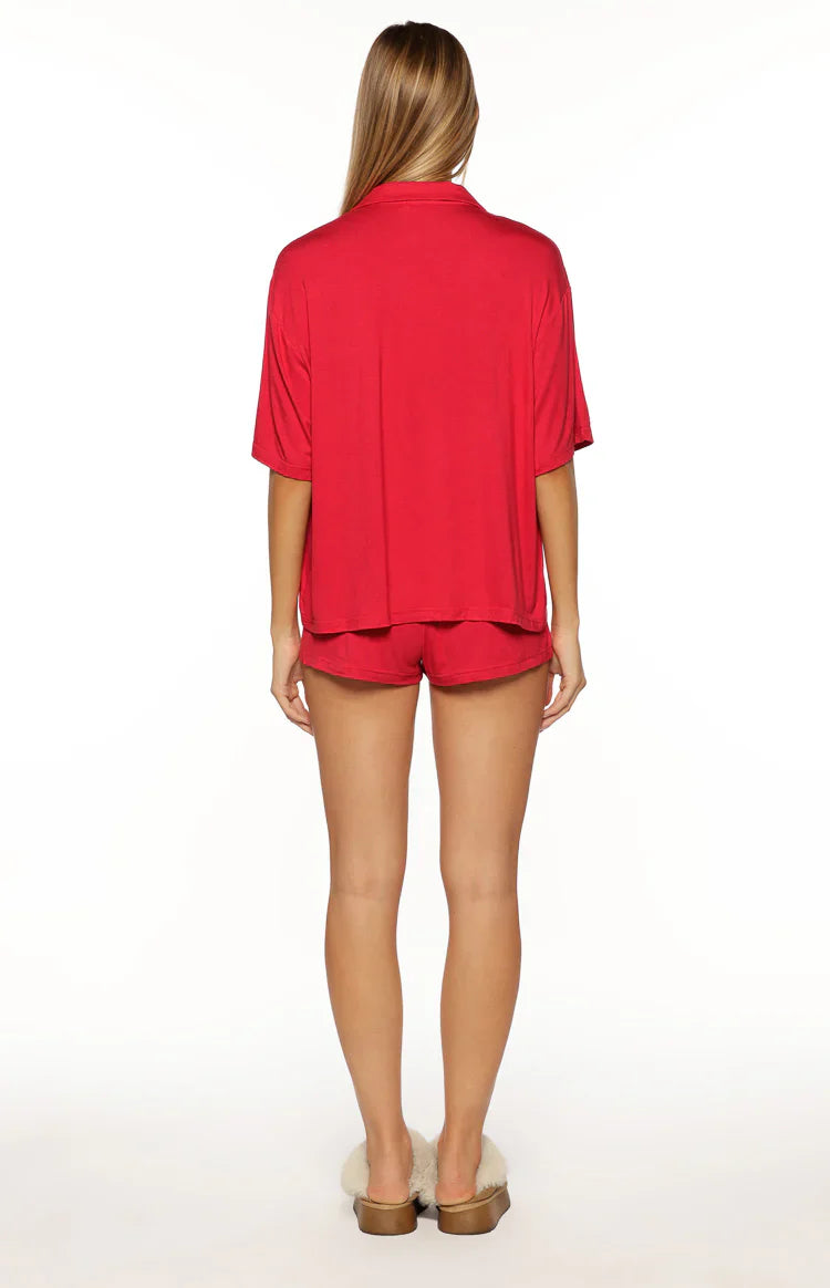 Jamey Burgundy Pajama Shirt