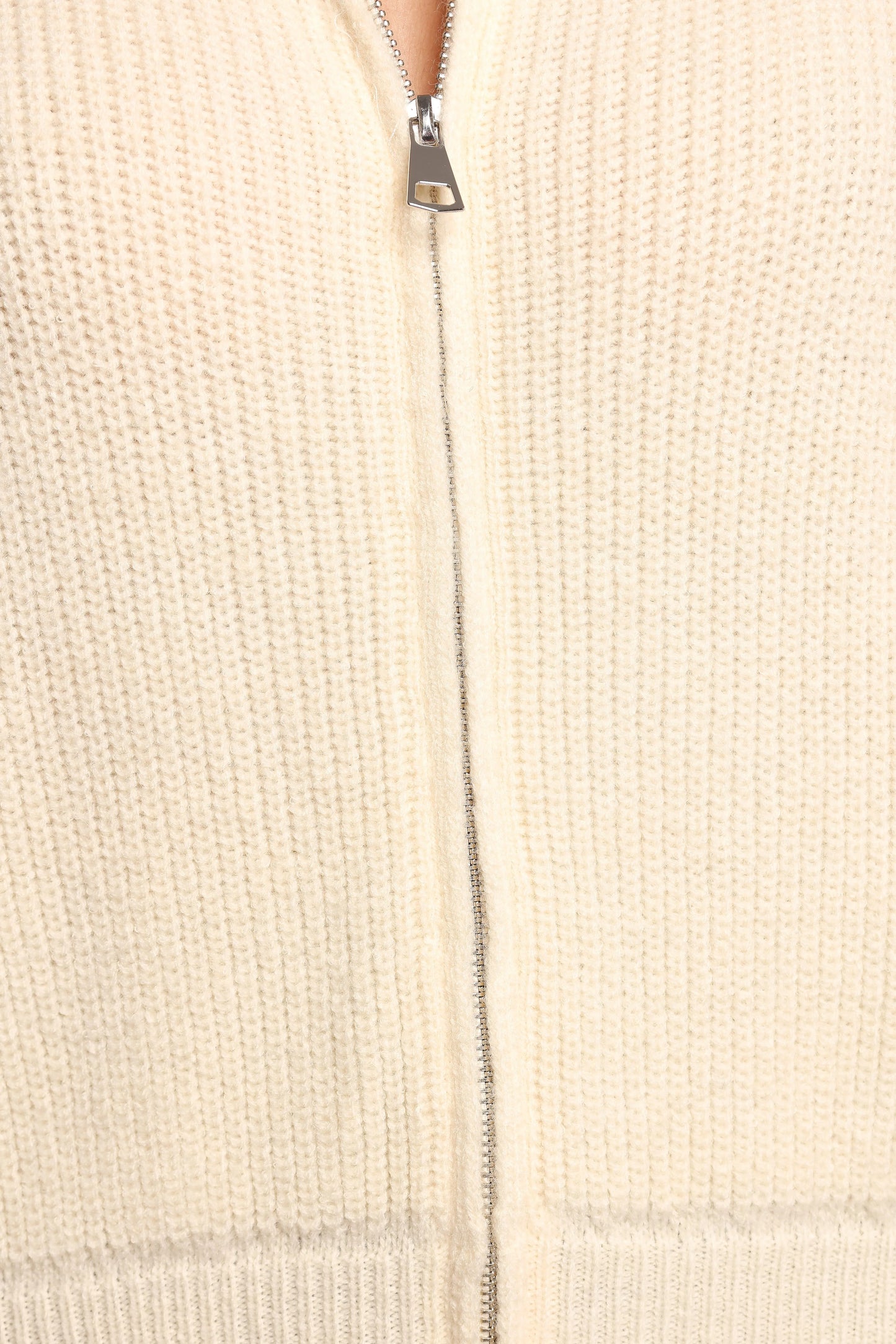 Kourtney Zip Cardigan - Cream