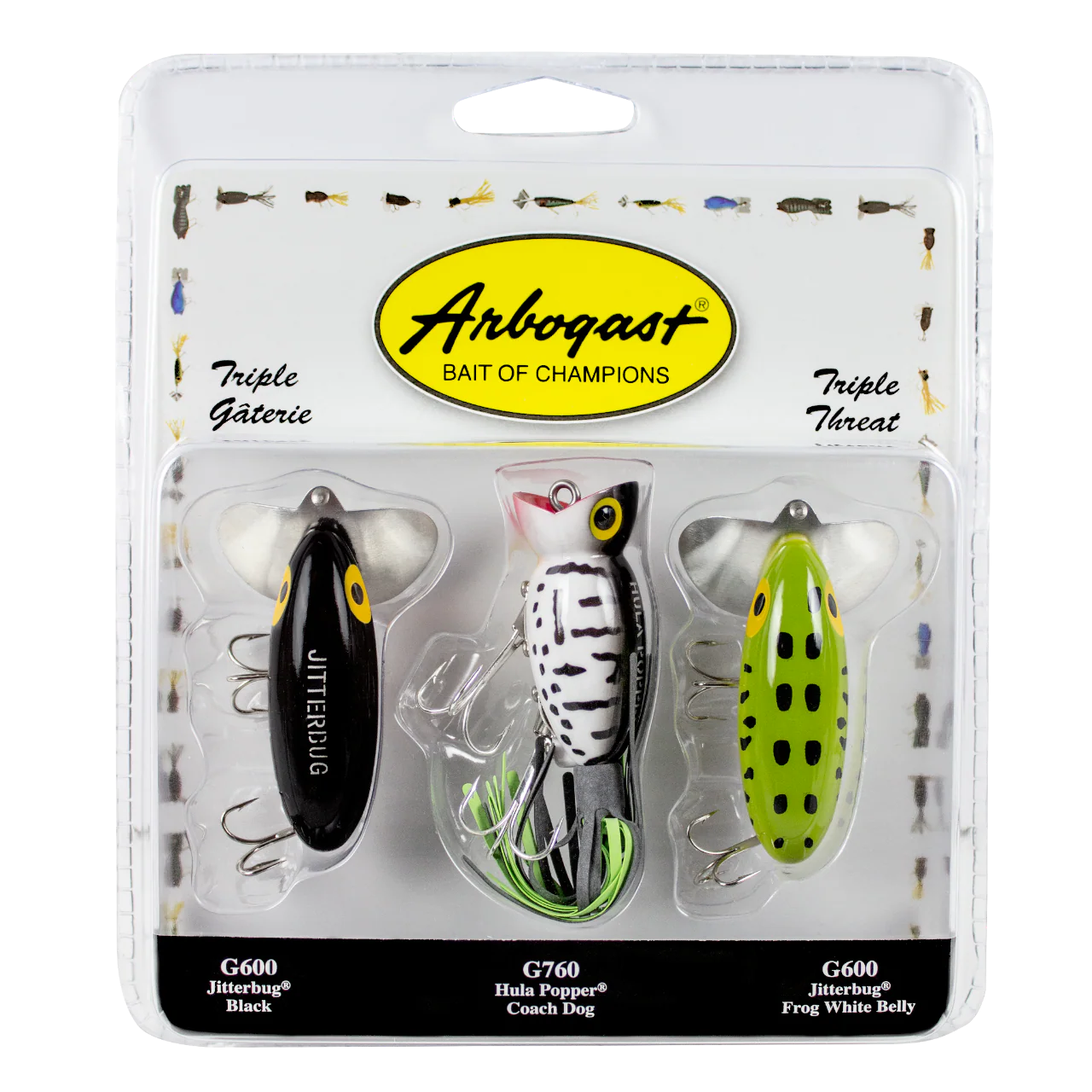 Arbogast Classic Topwater Hard Baits Variety Pack