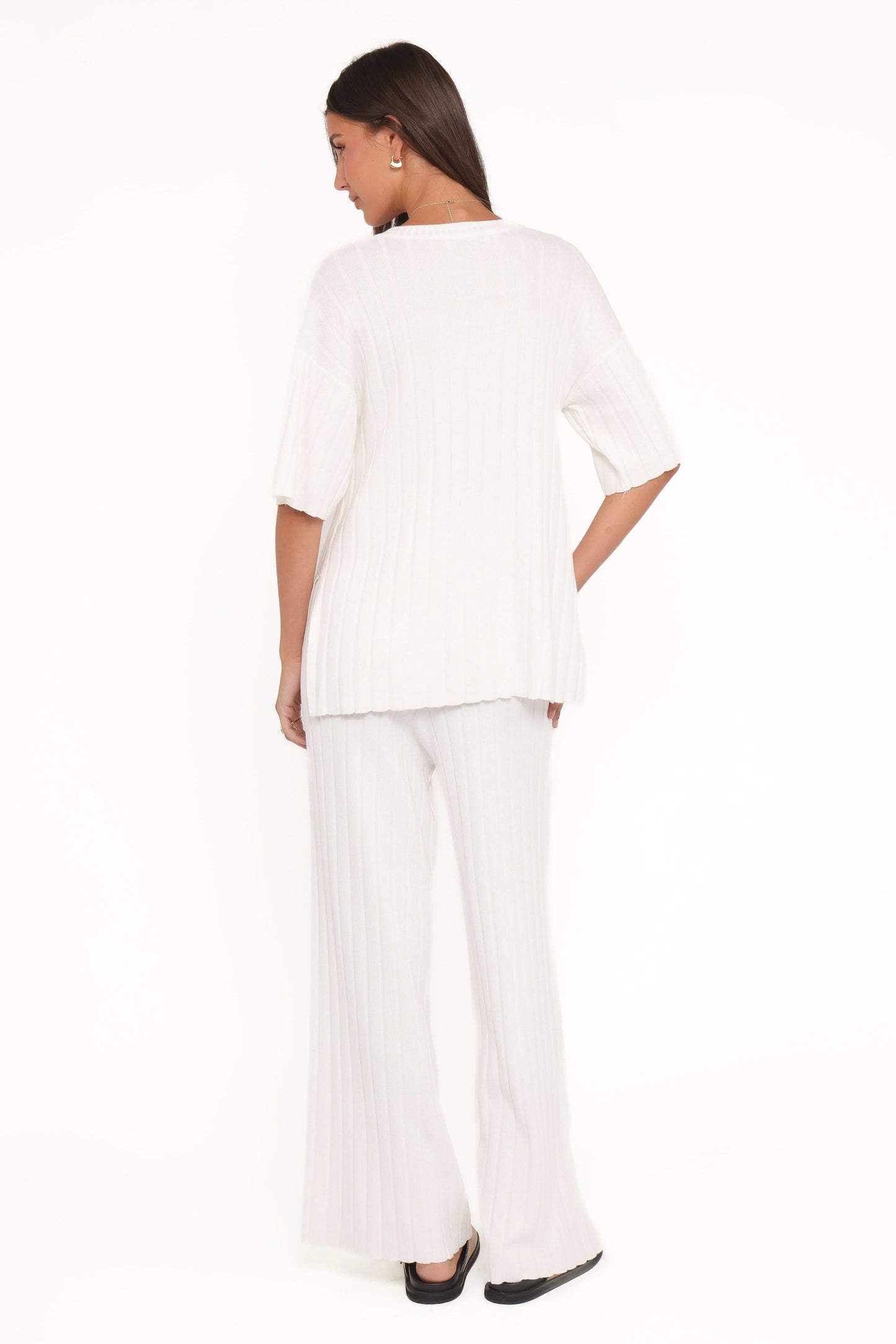 Alix Ribbed Knit Set - Cream
