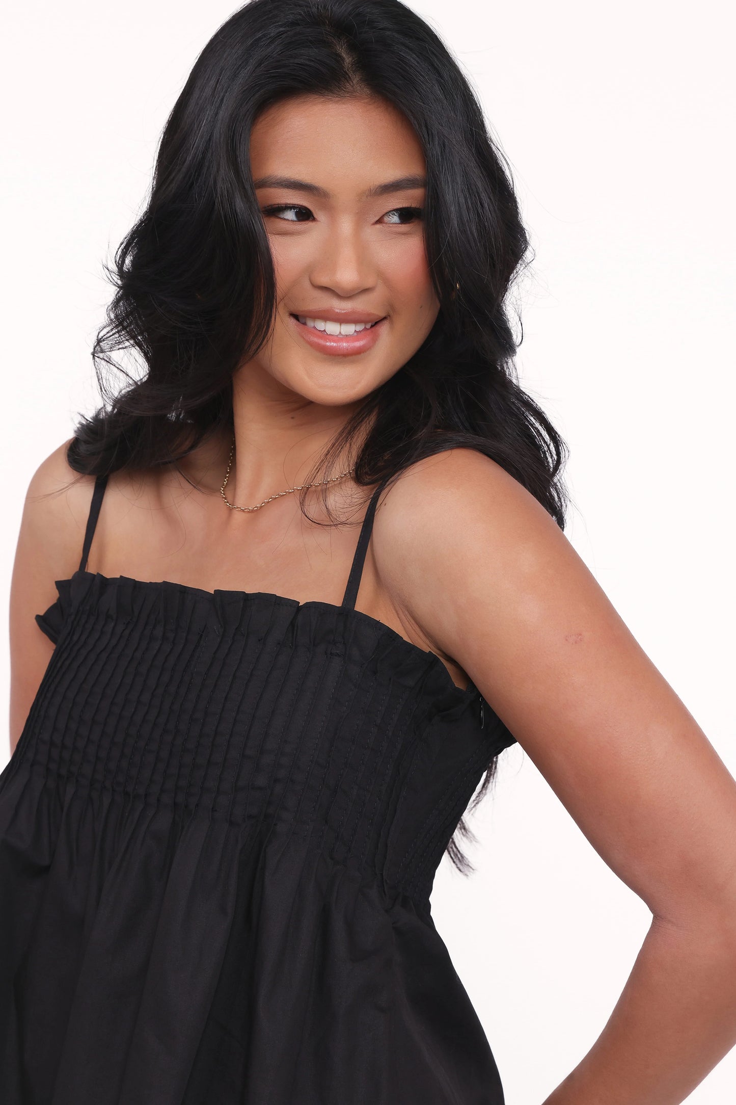 Carson Pleated Top - Black