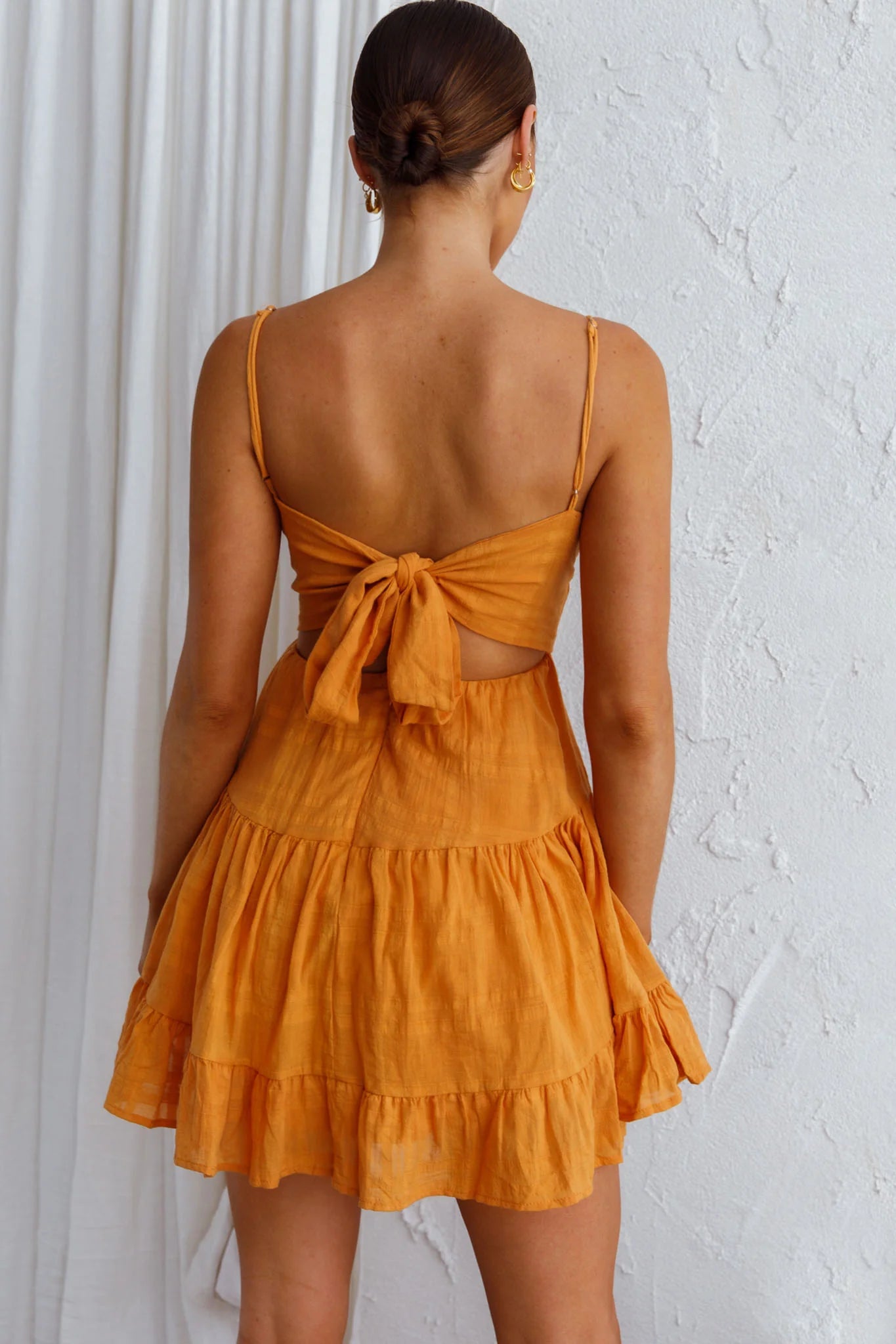 Phaedra Tied Back Dress Orange