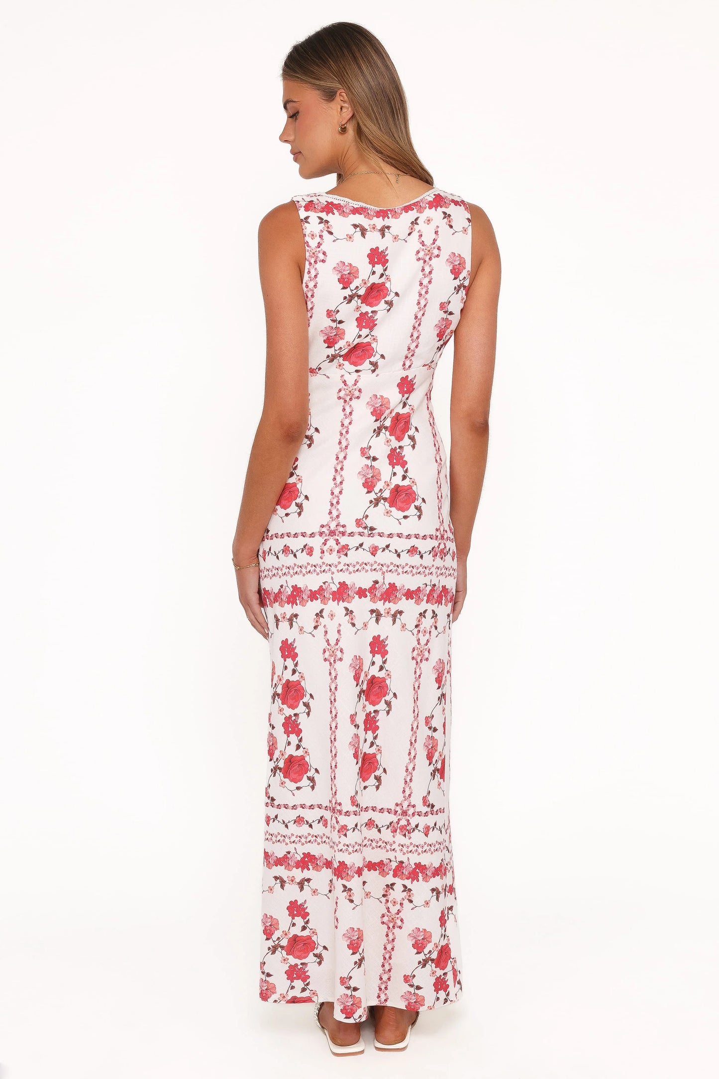Amore Bias Cut Maxi Dress - Red Rose