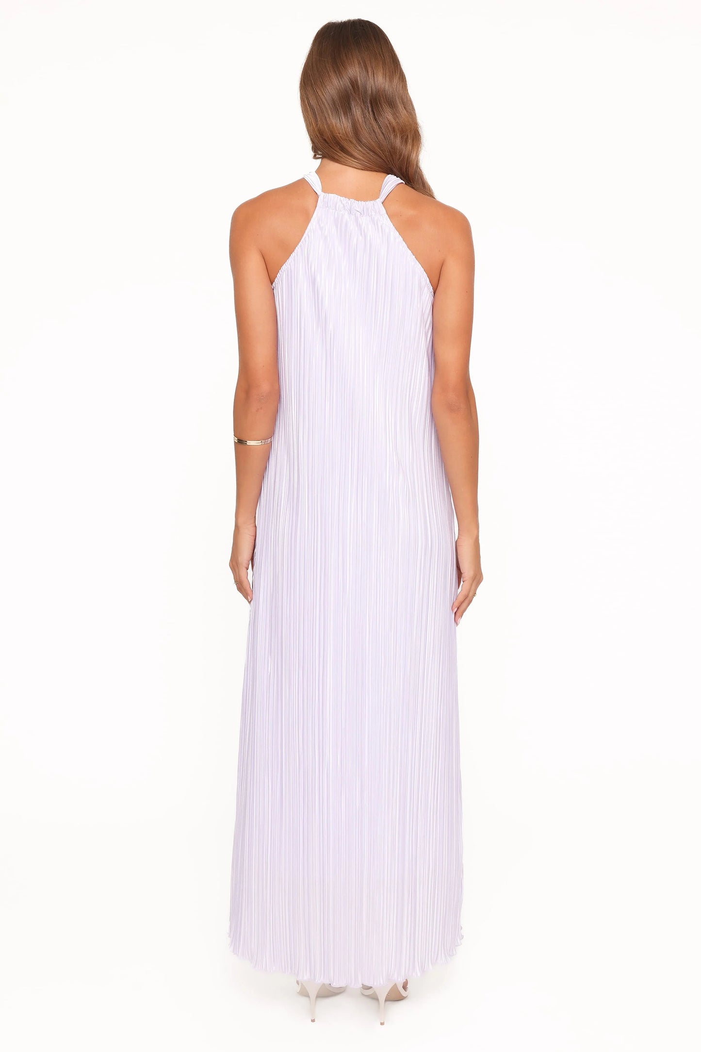 Melody Plisse Halter Maxi Dress - Lavender