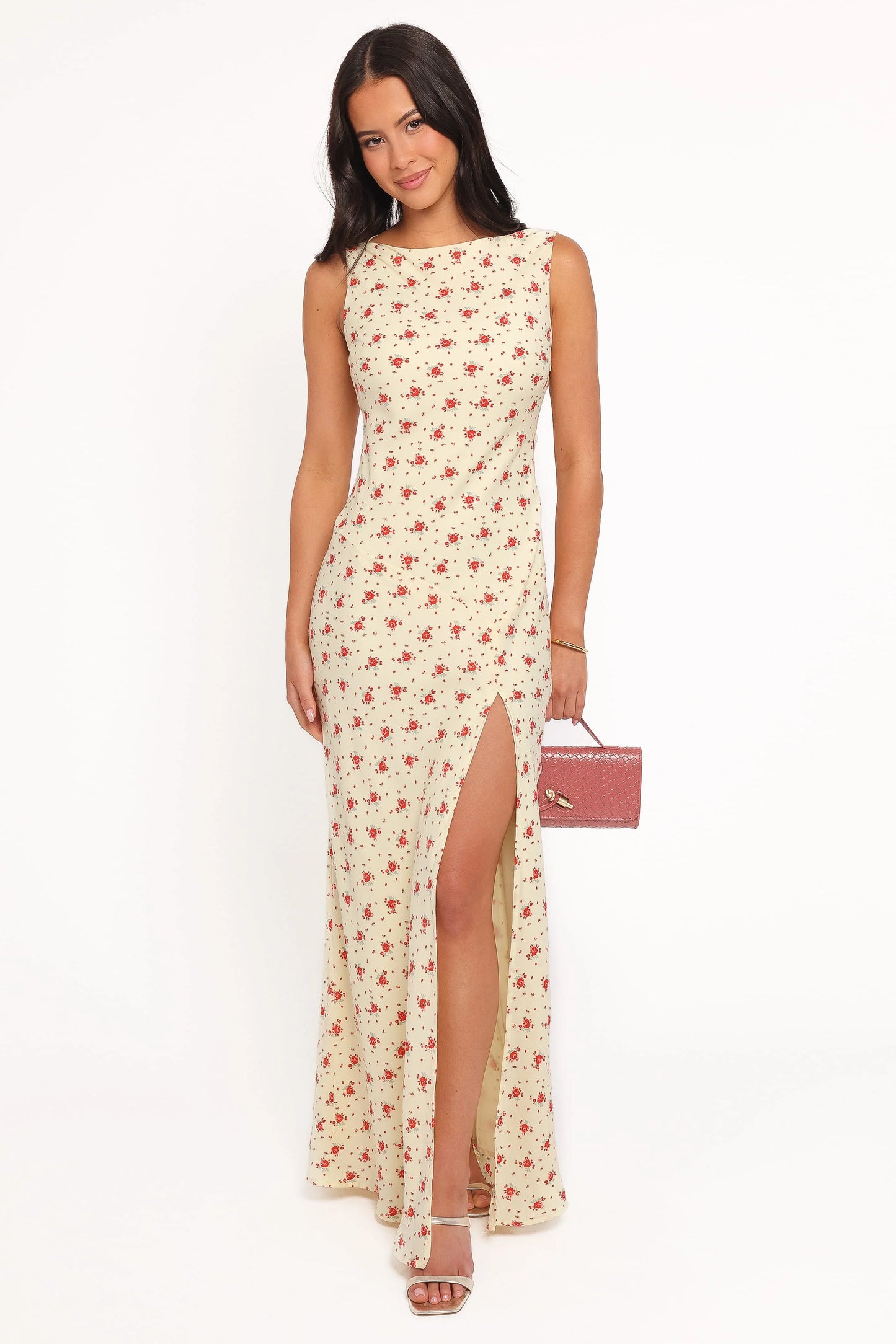 Alima Sleeveless Maxi Dress - Yellow Floral