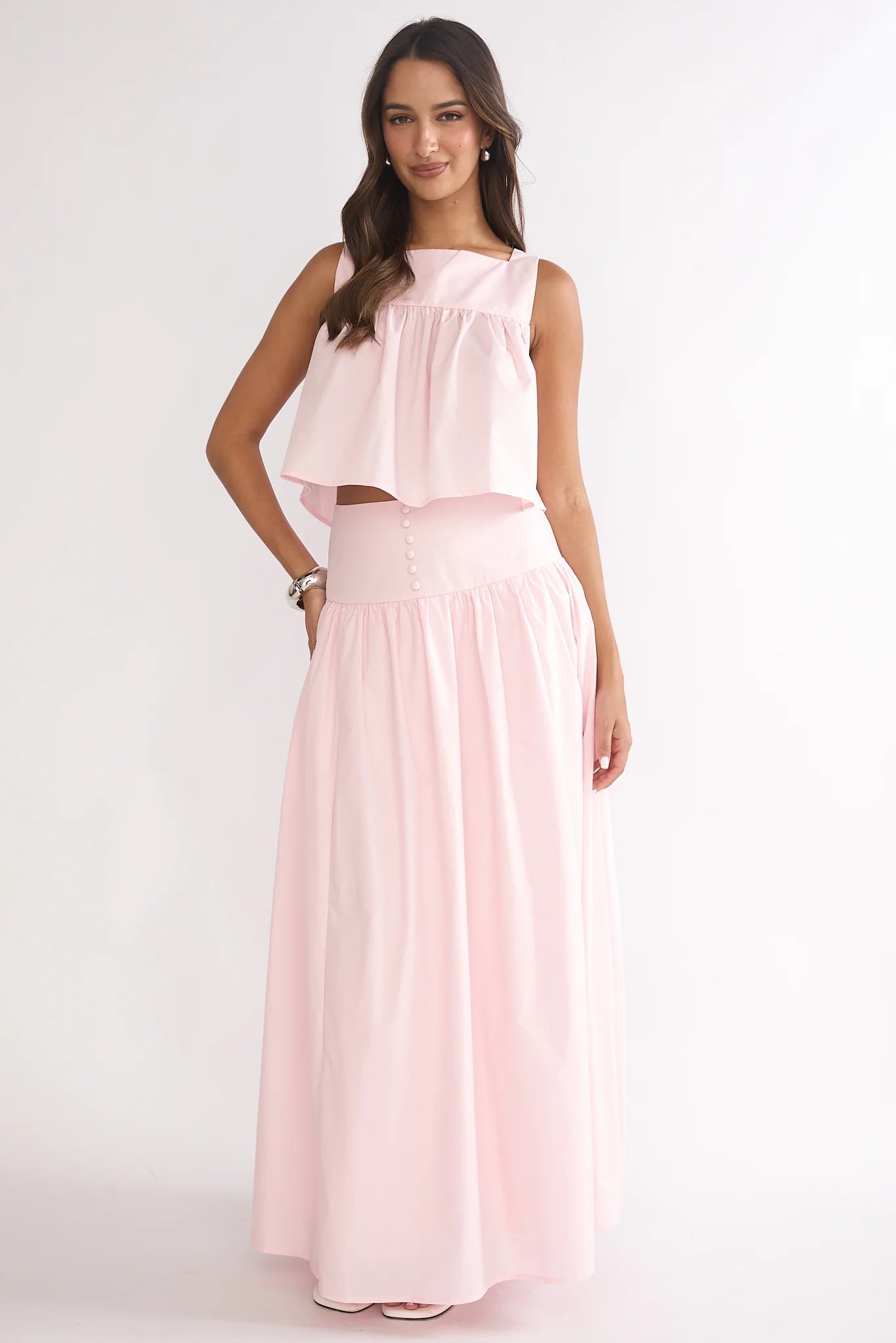 Starlina Wide Waistband Maxi Skirt Rosewater