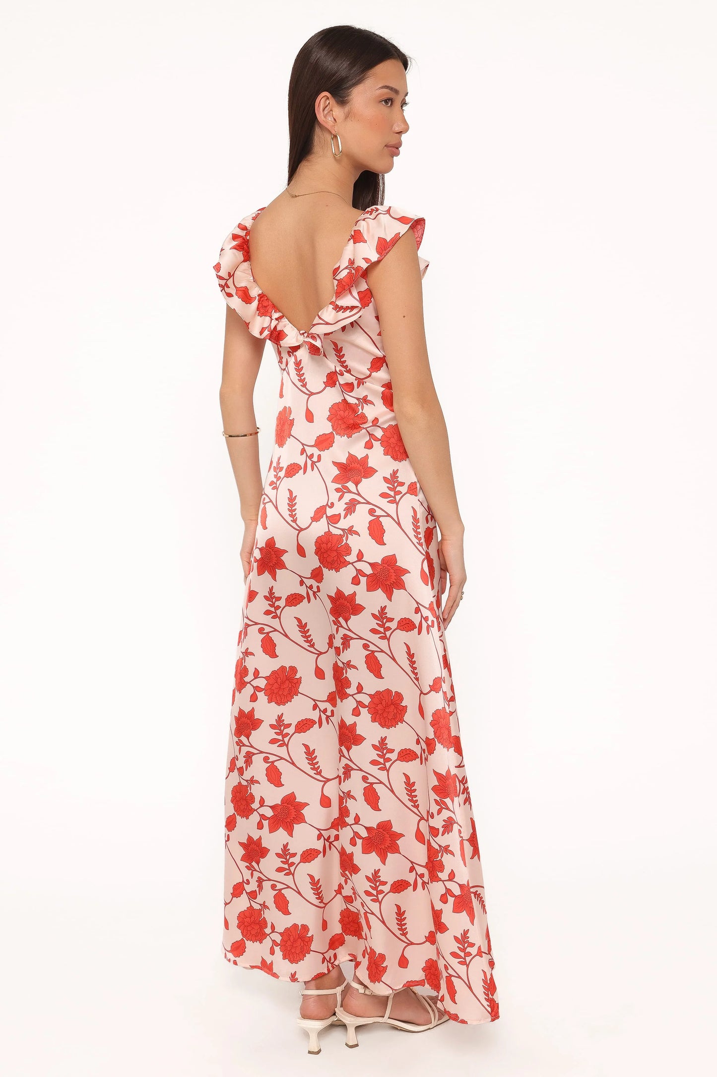 Enala Maxi Dress - Red Floral