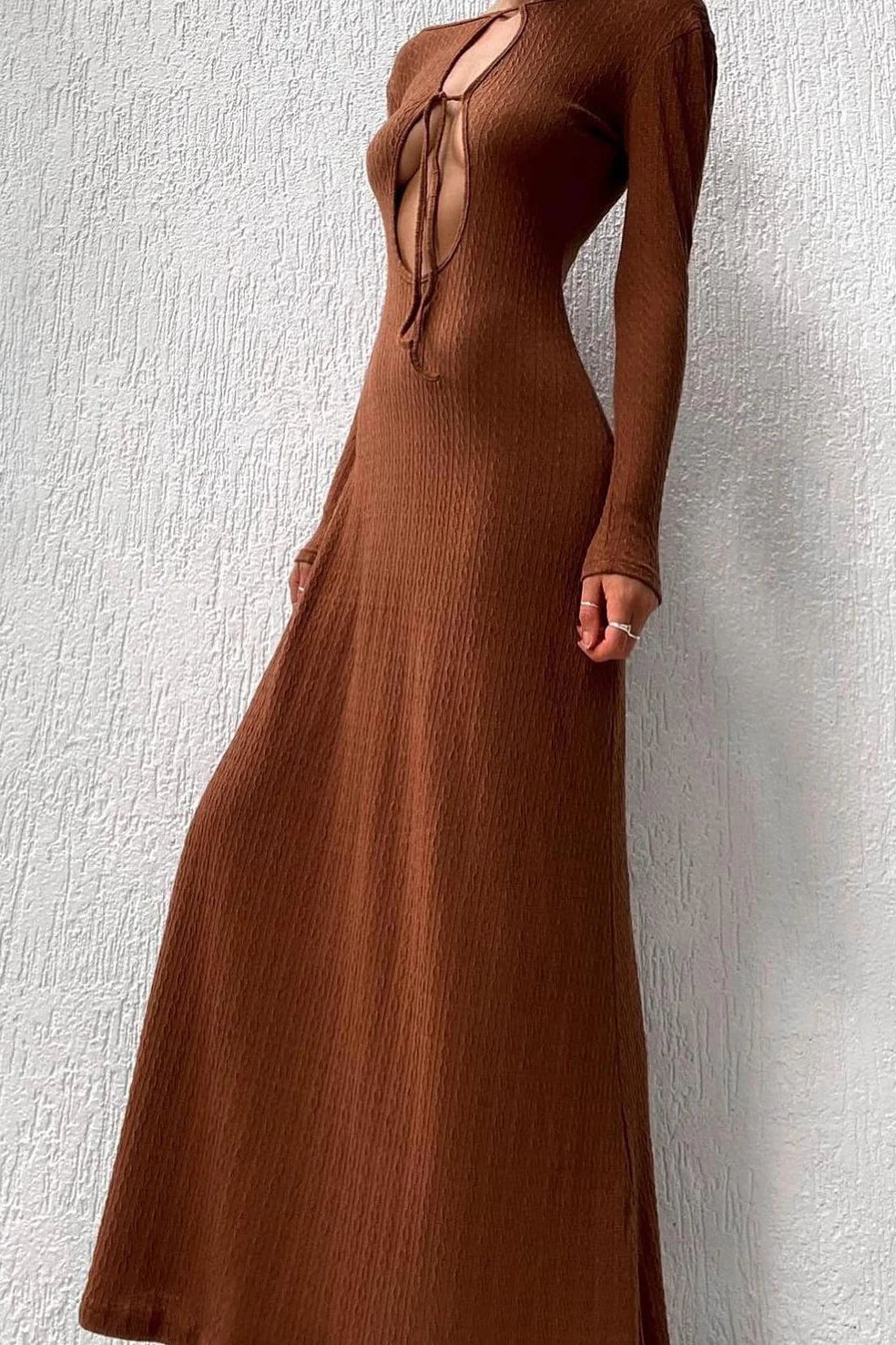 SNDYS Tallulah Maxi Dress Chestnut