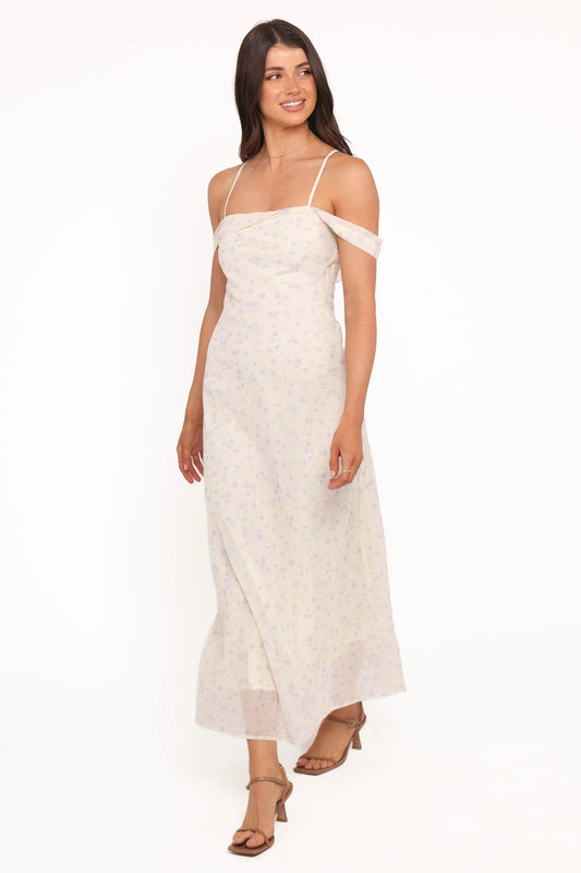 Elwood Midi Dress - Yellow Ditsy Floral