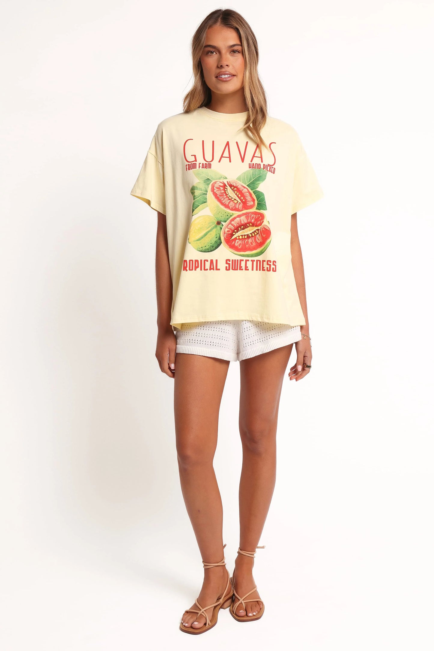 Guavas Graphic Tee - Pale Yellow