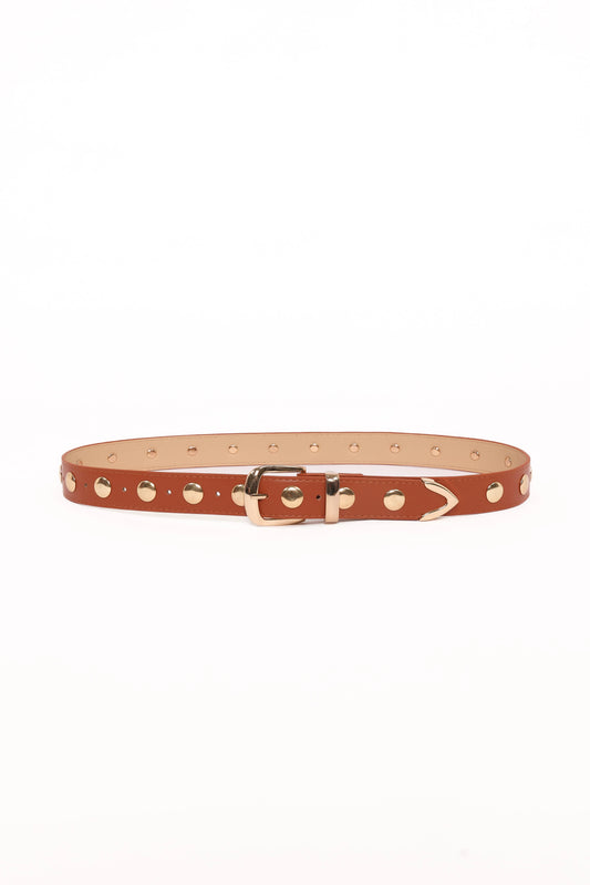 Dallas Studded Belt - Tan