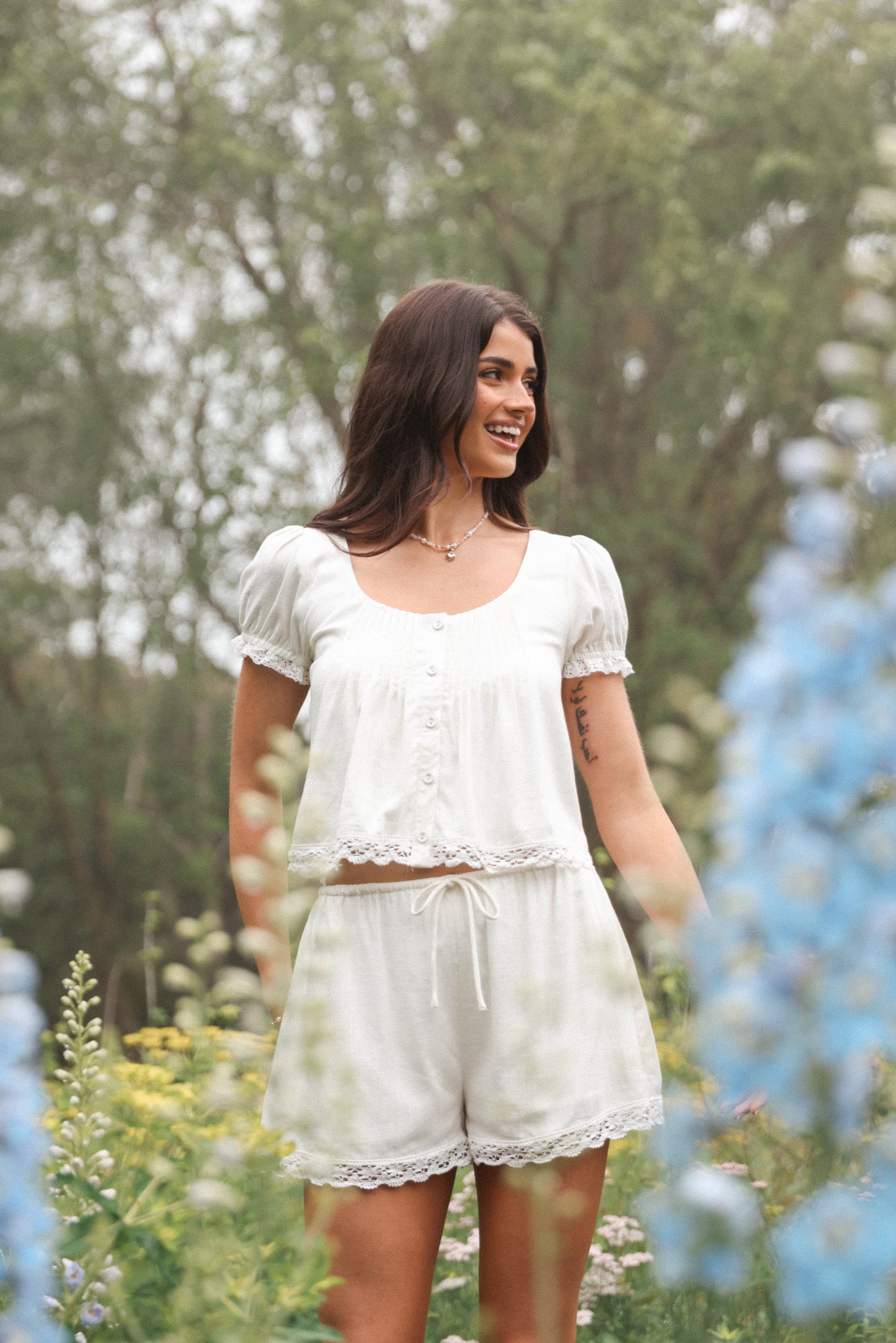 Elara Short Set - White