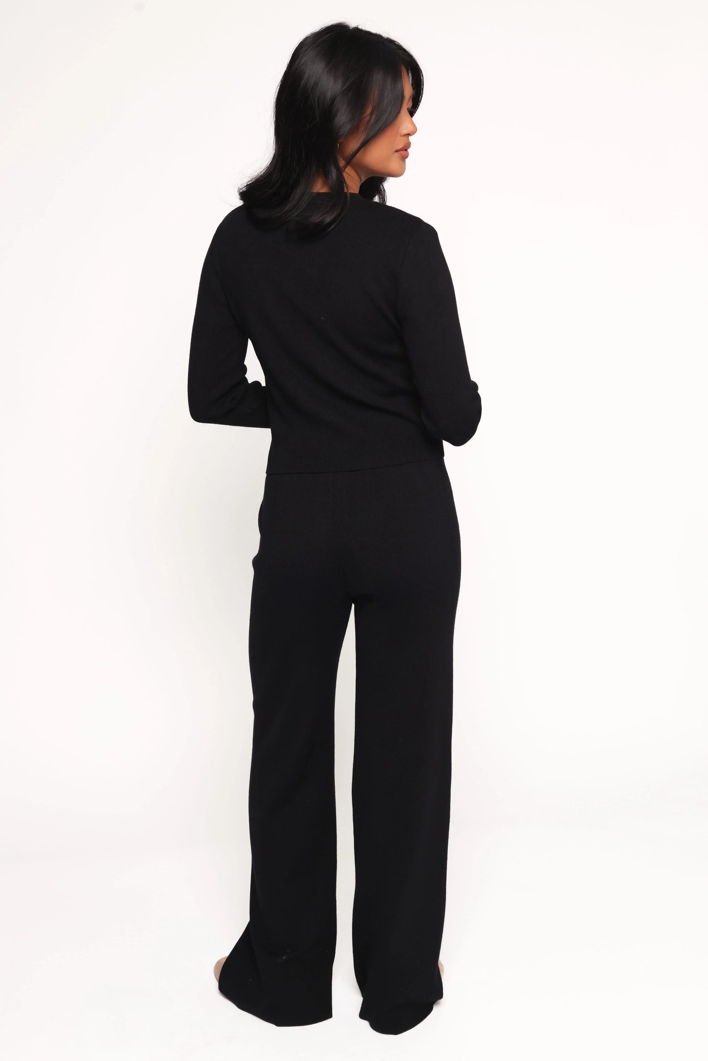 Elliot Knitted Pant Set - Black