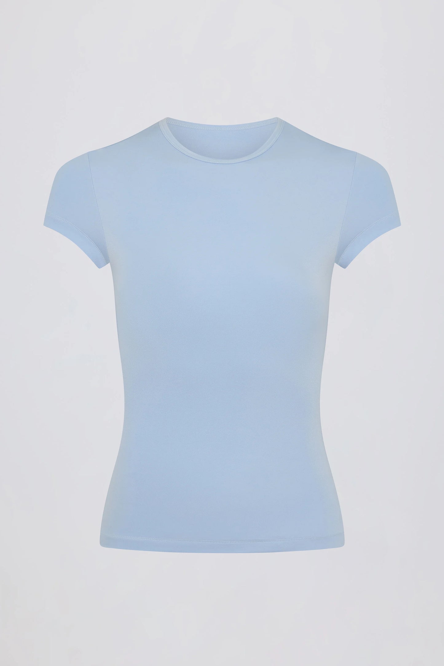 Cut-Out Longline T-Shirt in Sky
