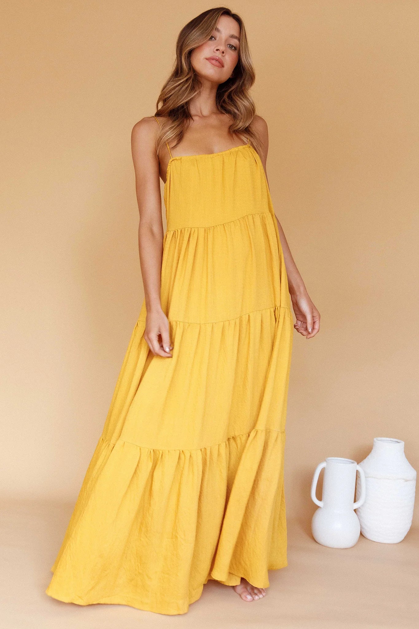 Bora Bora Tied Back Maxi Dress Tangerine