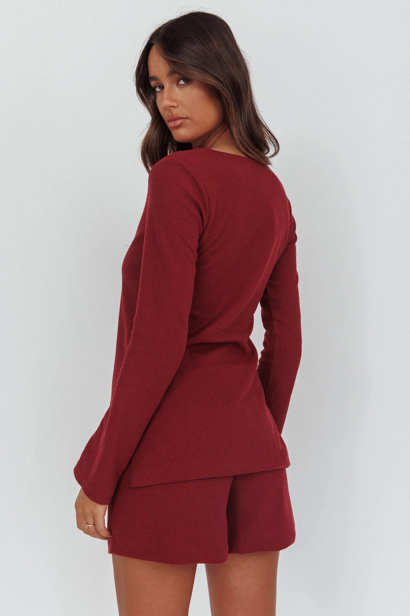 Ryder Drawstring Shorts Burgundy