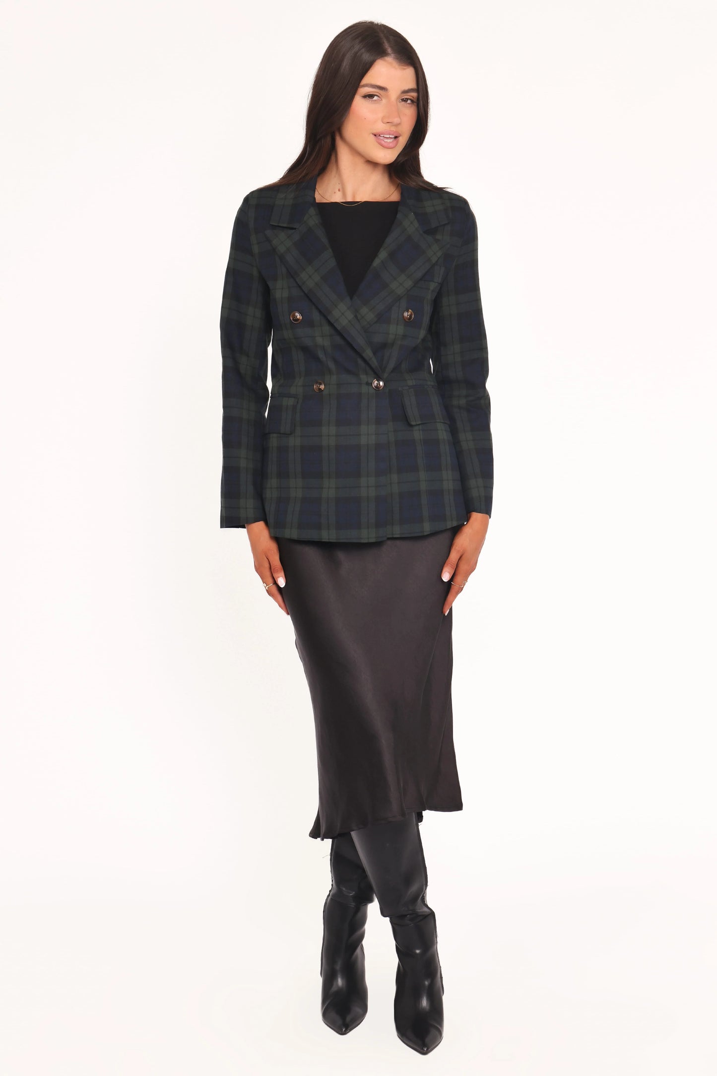 Juliette Blazer - Green Plaid