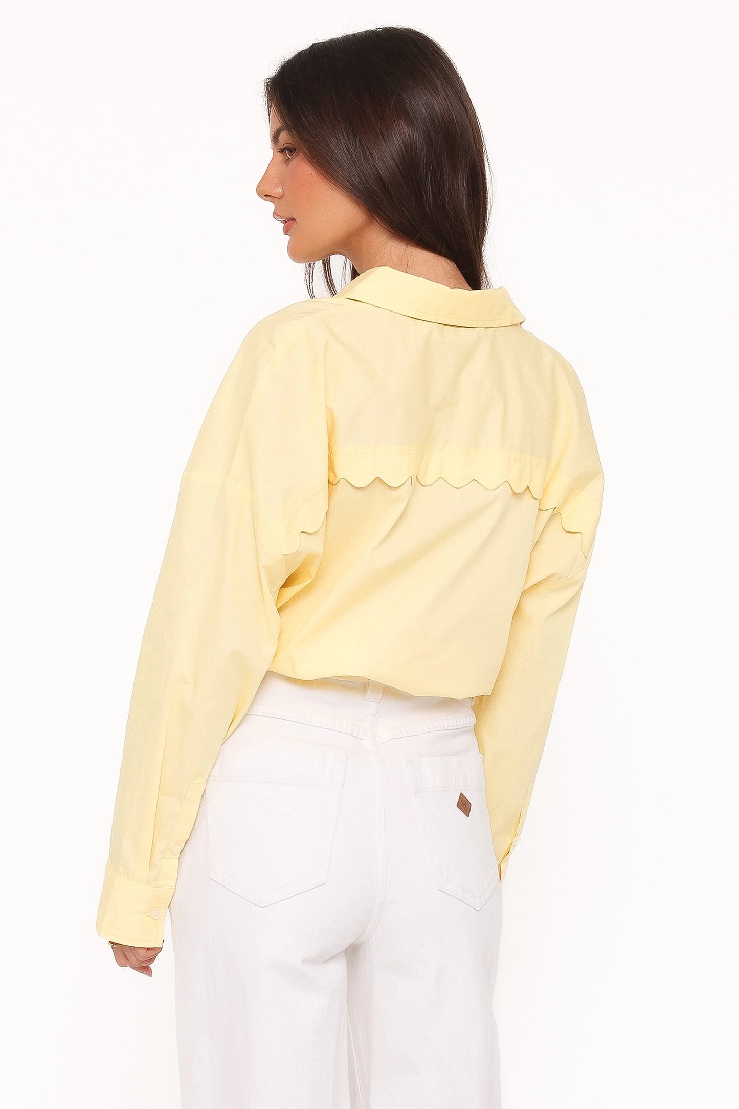 Inez Scallop Shirt - Yellow