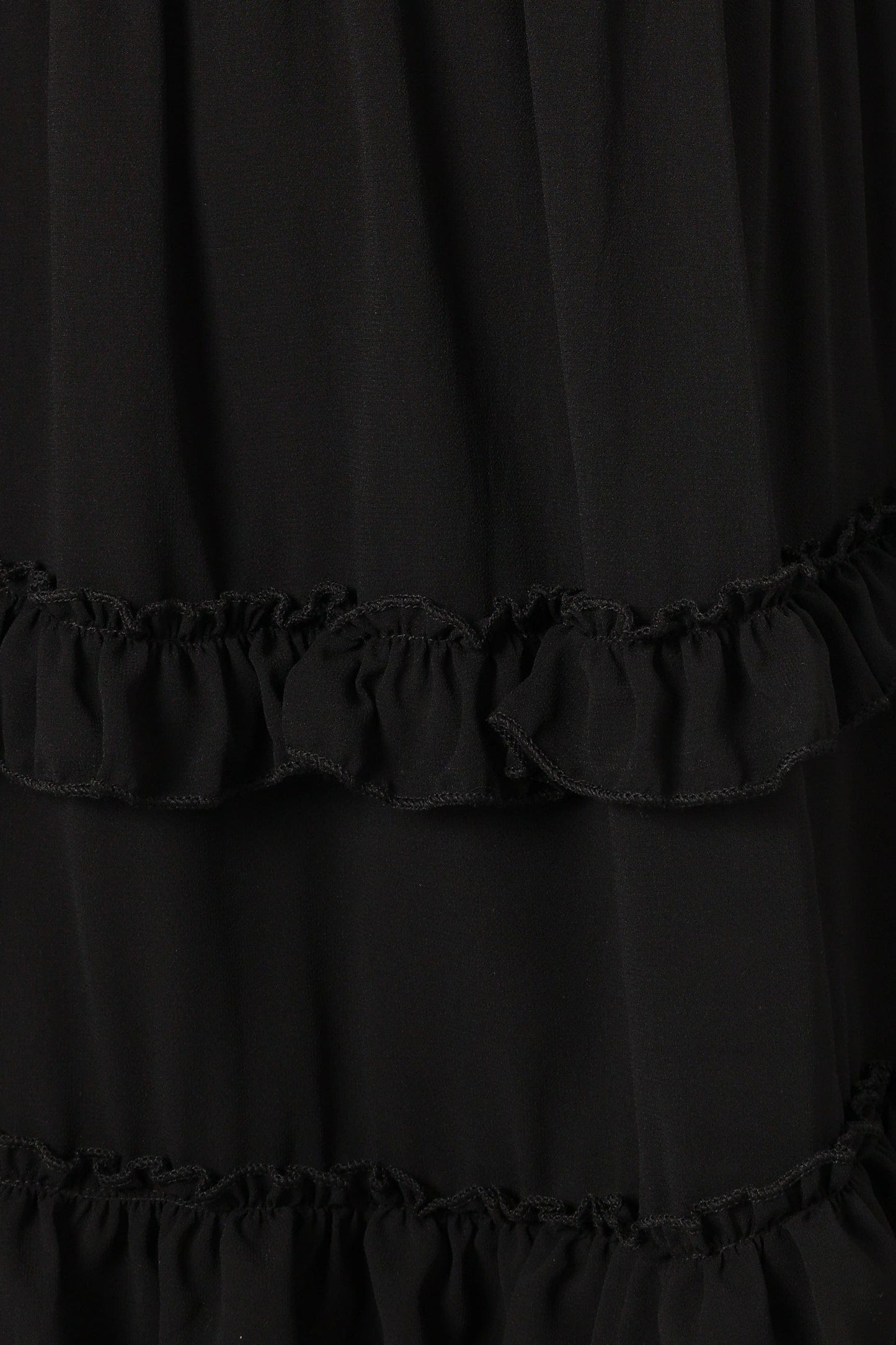 Marli Ruffle Midi Dress - Black