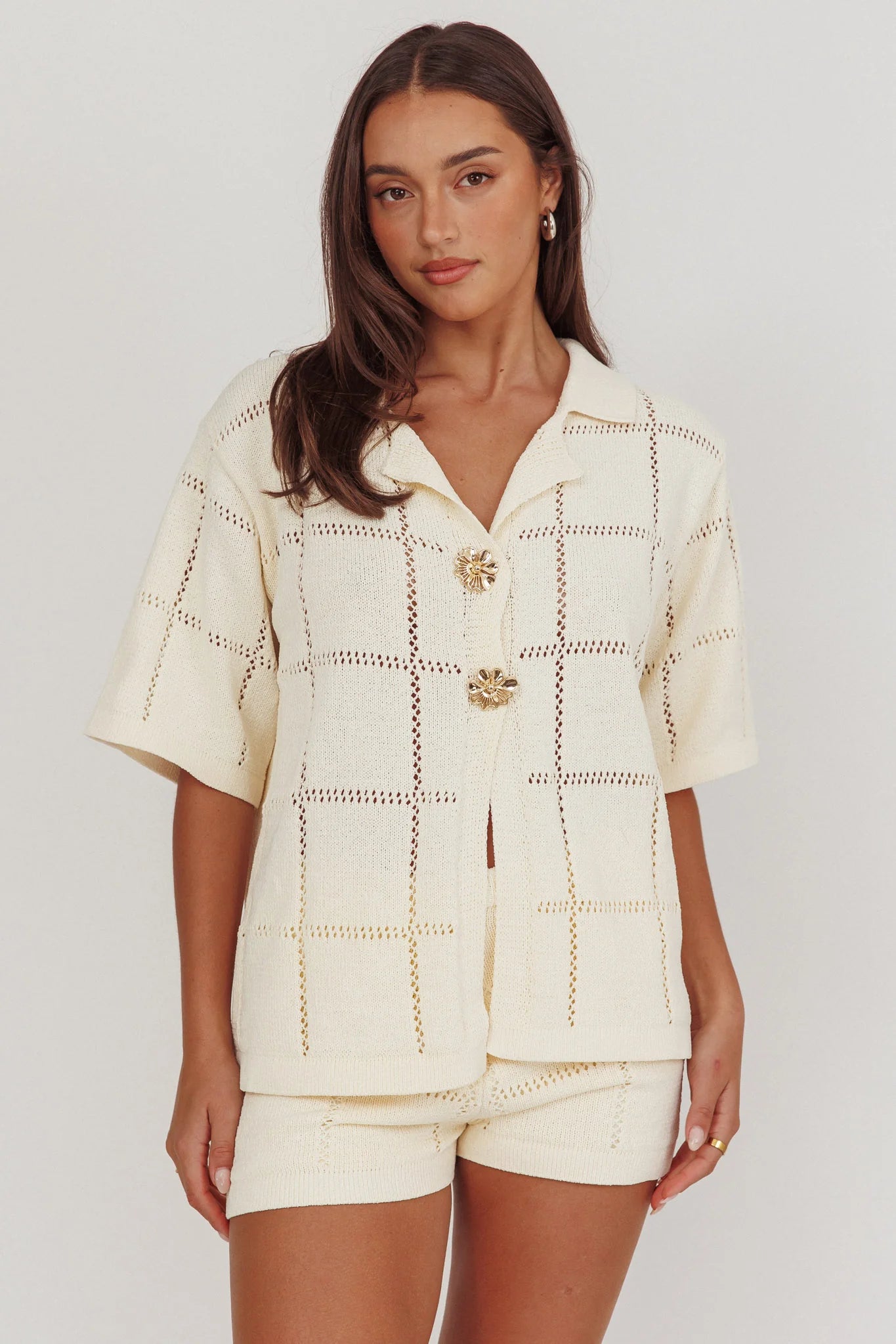 Sailor Knit Shorts Cream