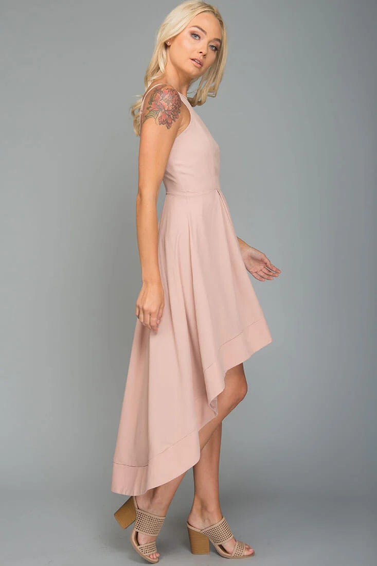 Eliana High-Low Party Dress Blush