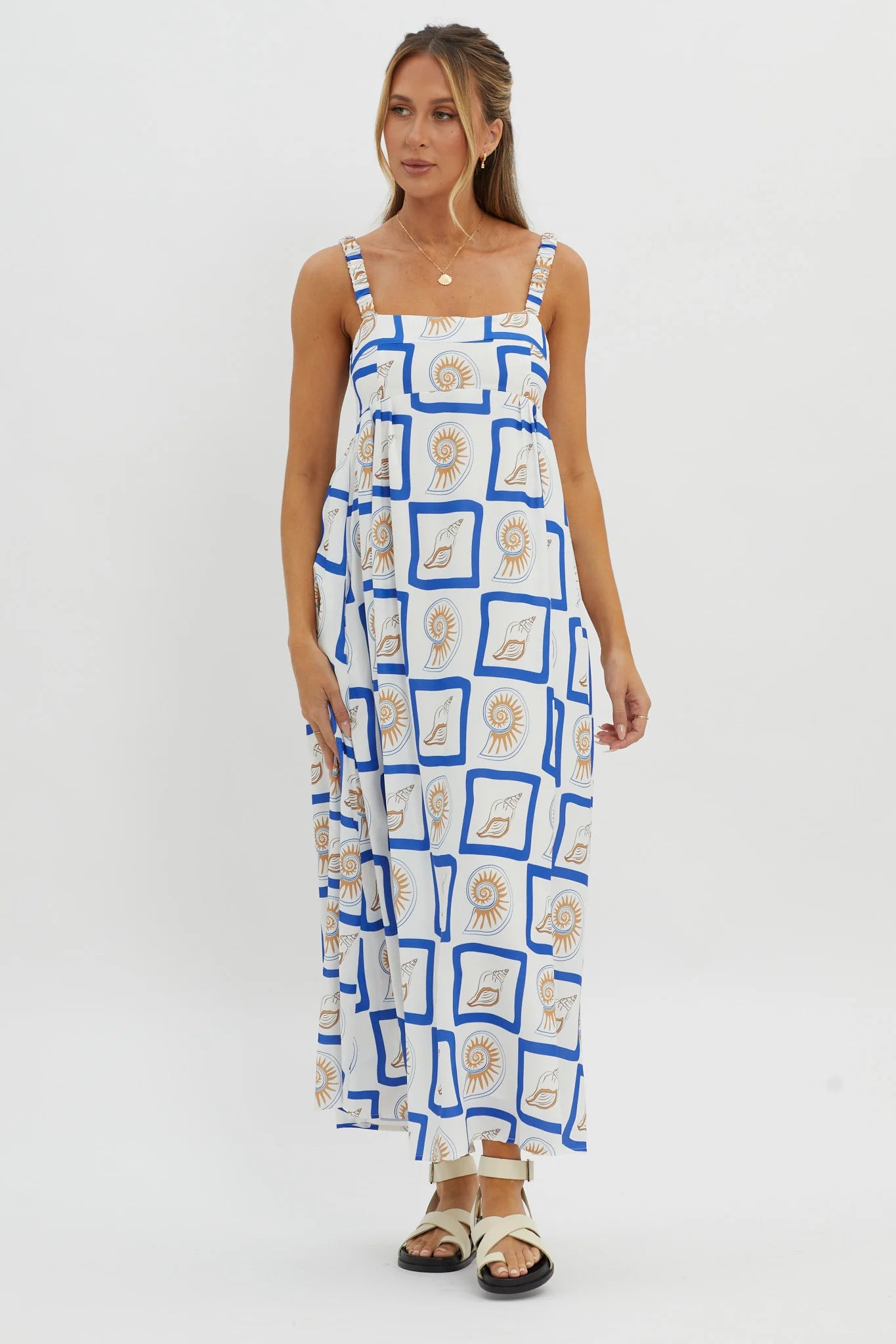 LOST IN LUNAR Katie Maxi Dress Shell Print
