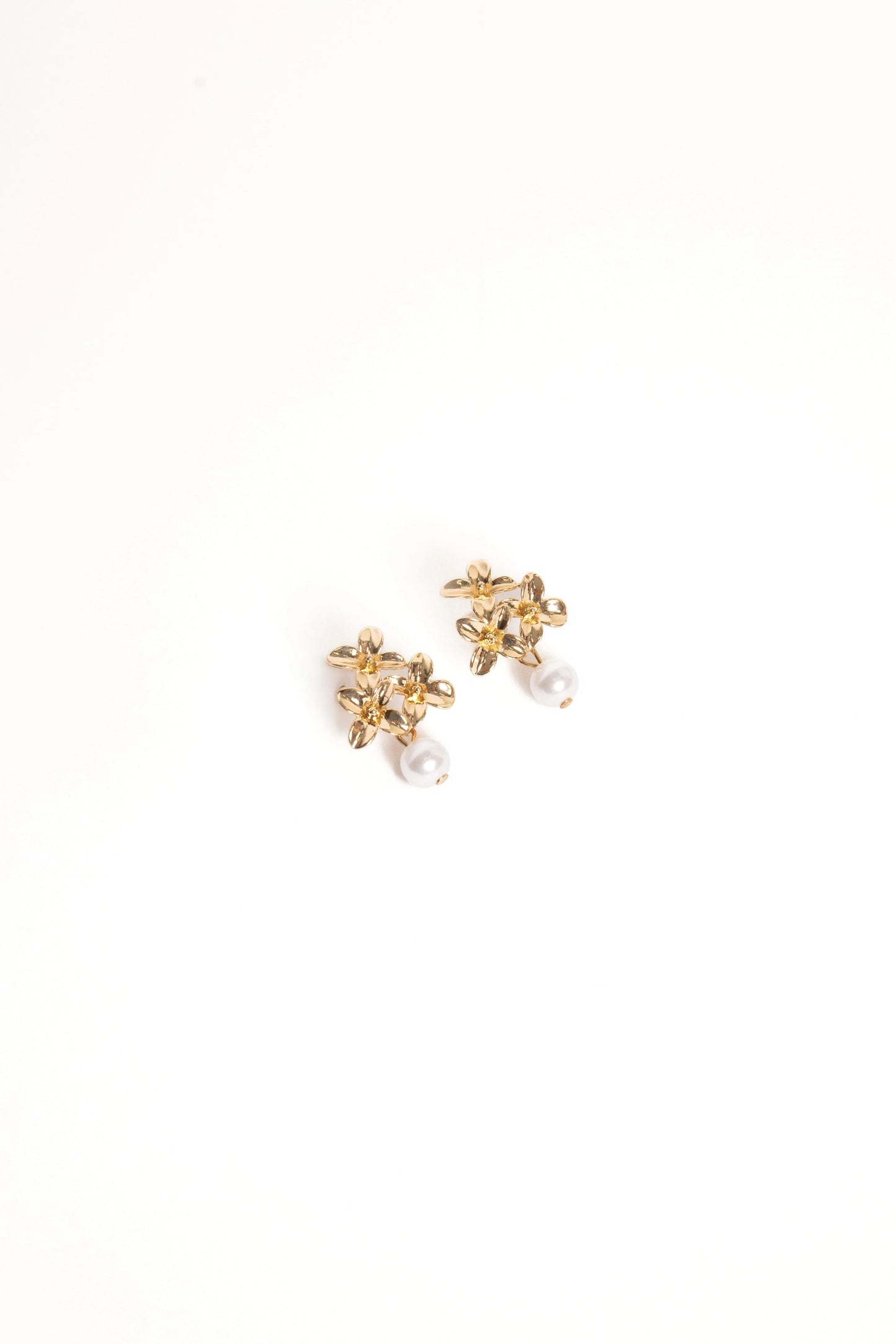 Amani Earrings - Gold/Pearl