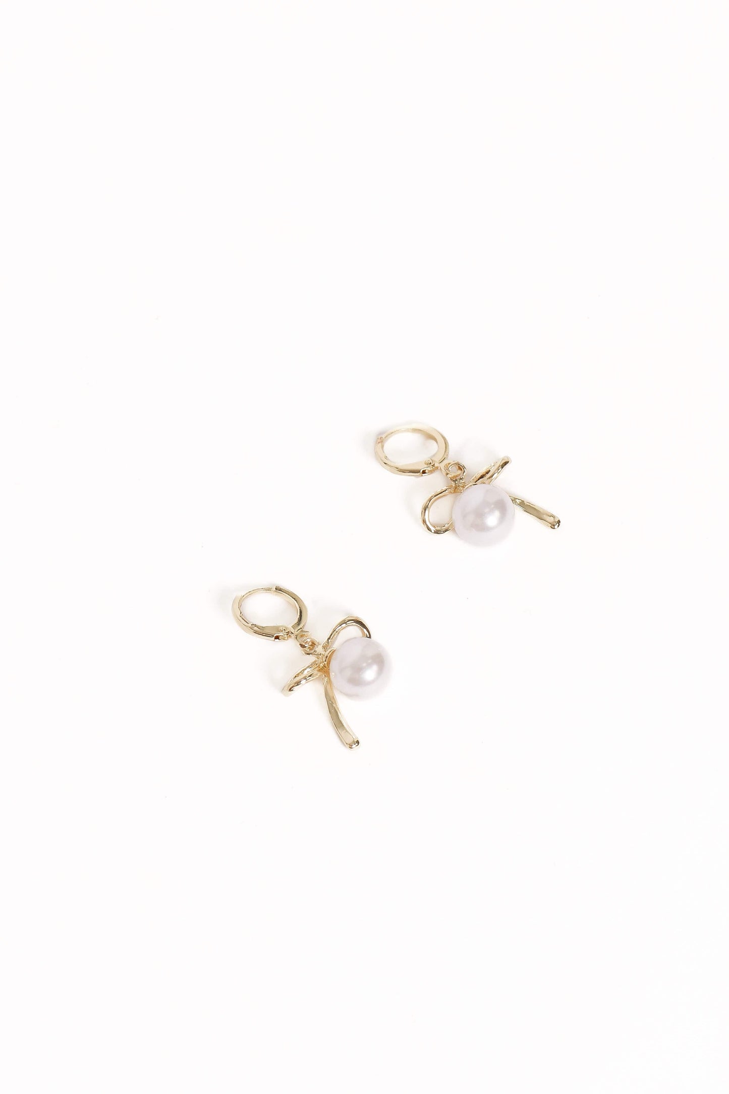 Louisa Bow Earrings - Gold/Pearl