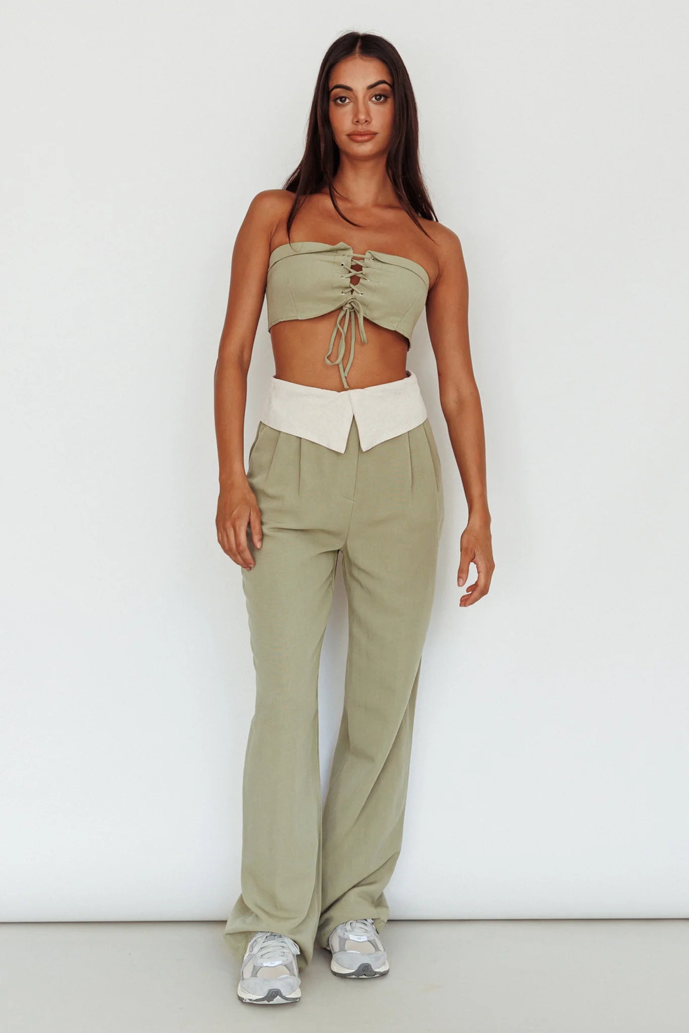 East Village Foldover Pants Sage